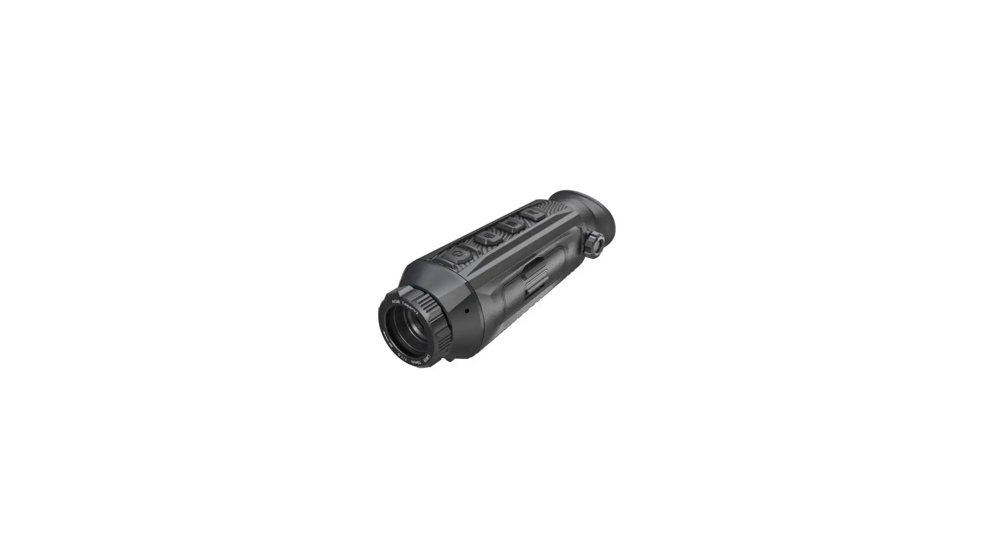 Black AGM TaipanV2 handheld thermal monocular with four top buttons and rubber eyecup
