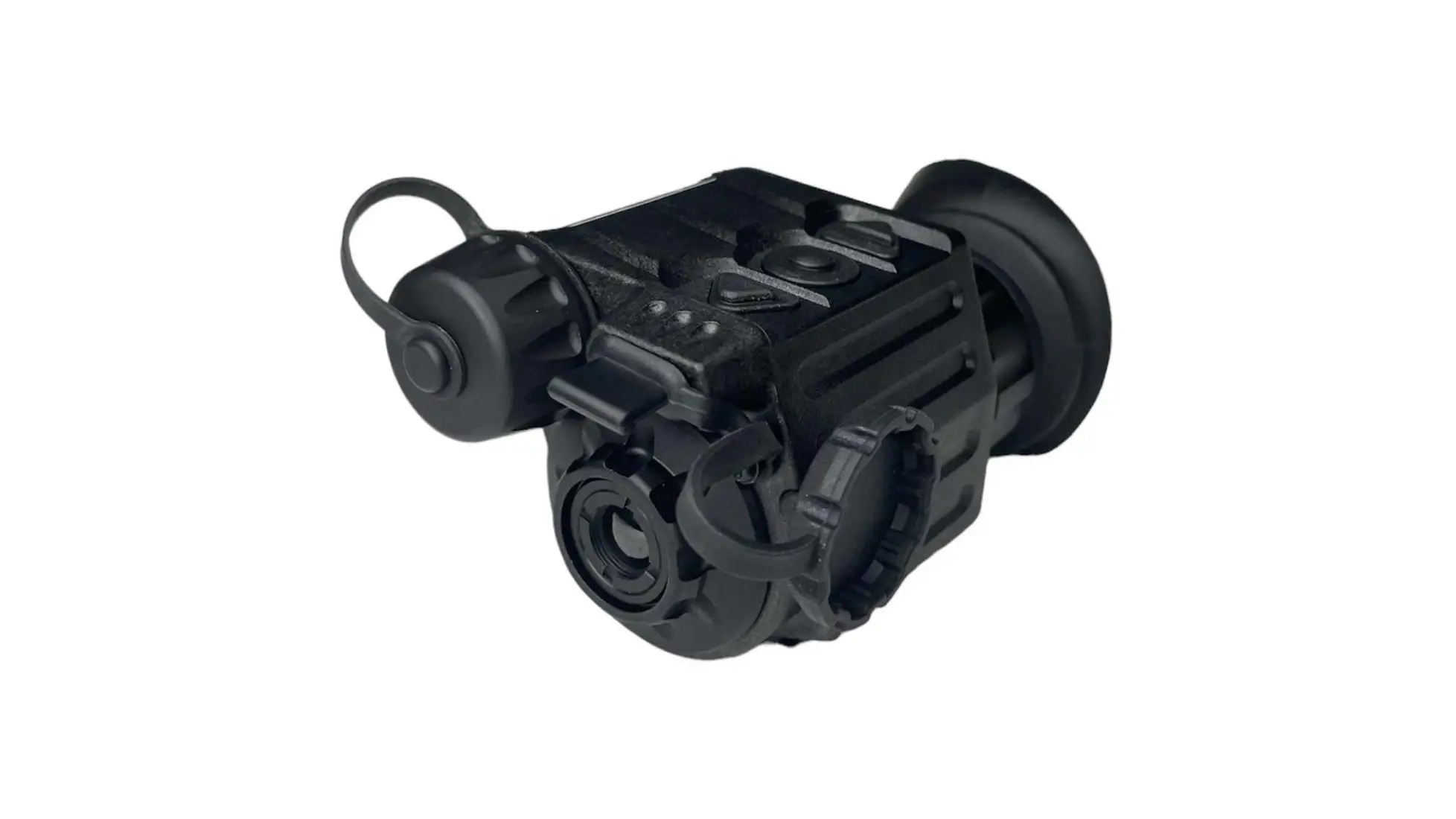 Armasight Sidekick 320 listing image: a black compact thermal monocular with eyecup and open lens cap