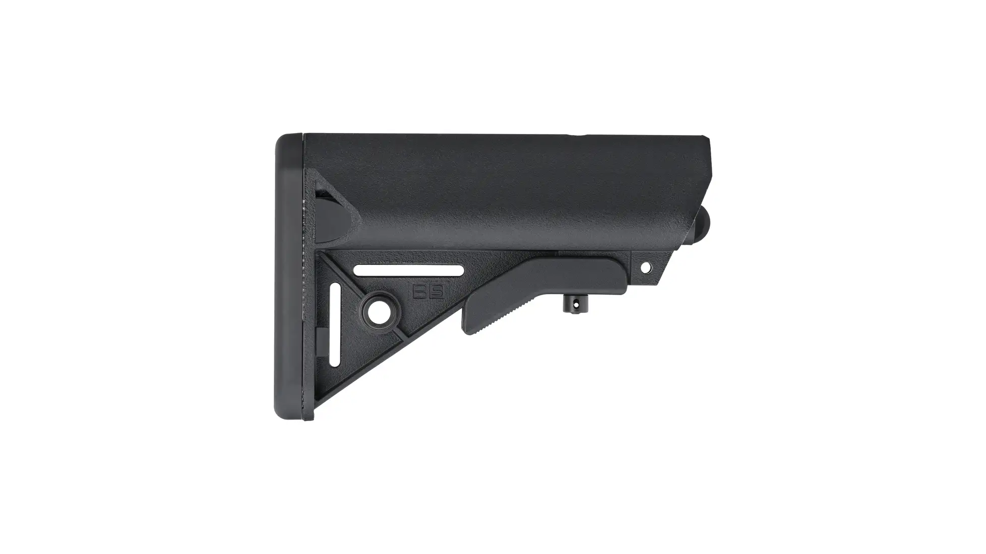 B5 Systems Enhanced SOPMOD Mil-Spec AR stock with storage compartments, shown in black