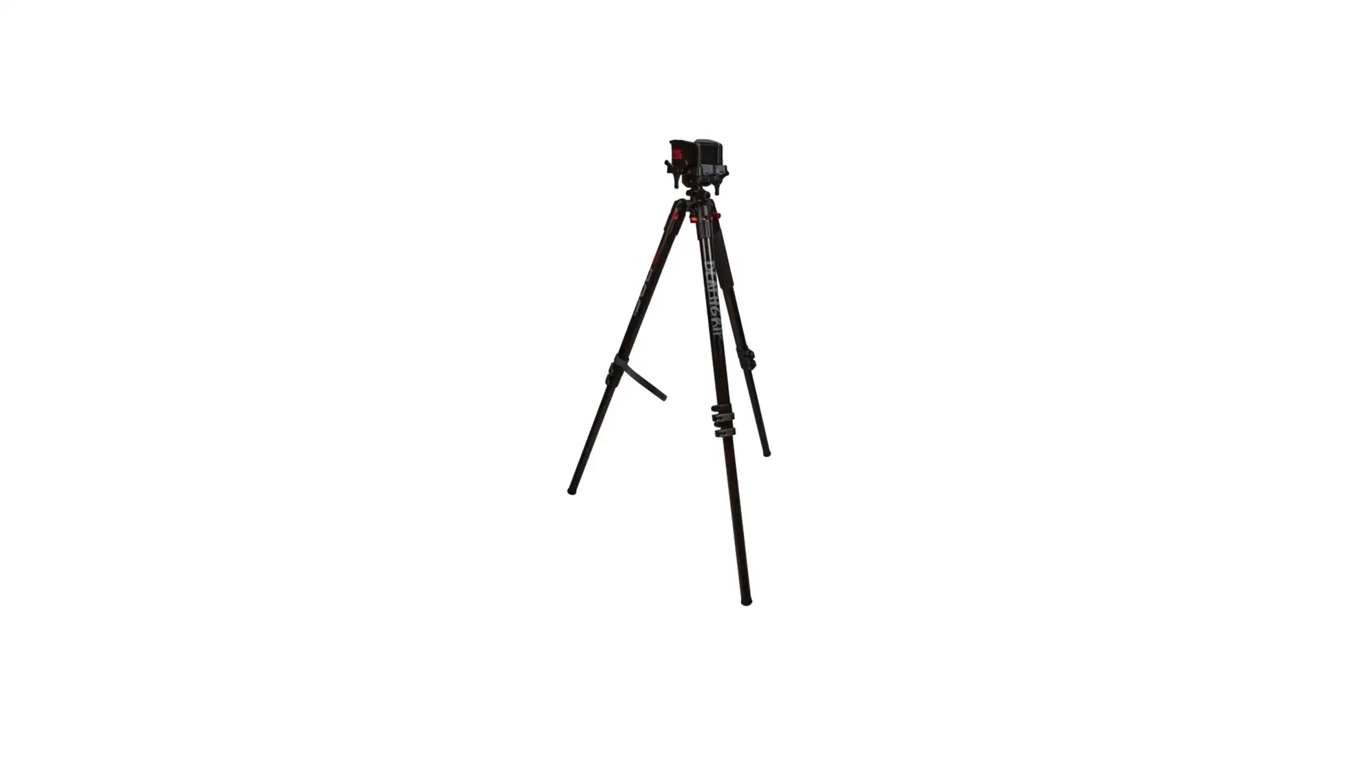 BOG DeathGrip clamping tripod in black with its clamping head and DEATHGRIP on a leg