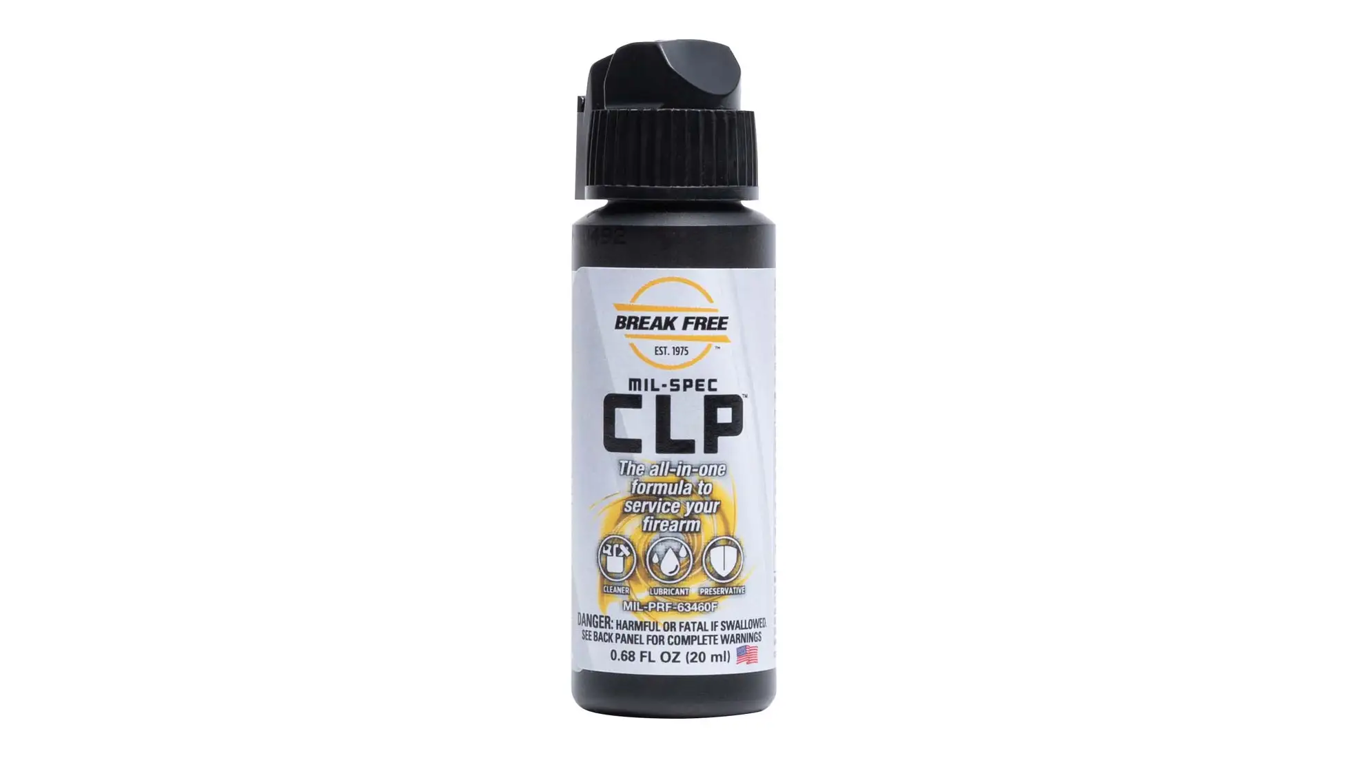 Break-Free CLP cleaner lubricant preservative, 0.68 fl oz single squeeze bottle CLP-16-1