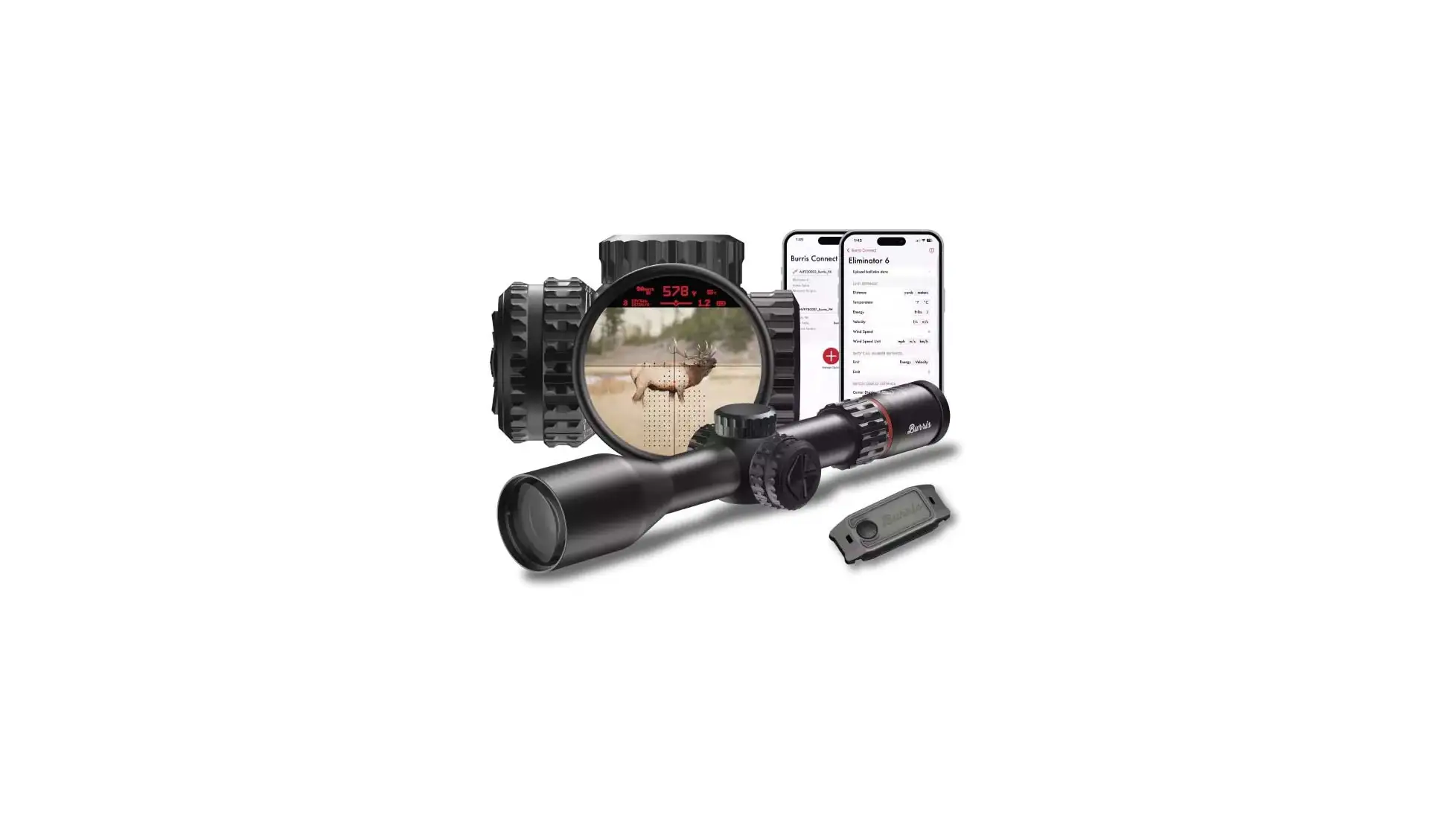 Burris Eliminator 6 4-20x52 rangefinding rifle scope, 34mm tube, illuminated X177 reticle, black (model 200177)