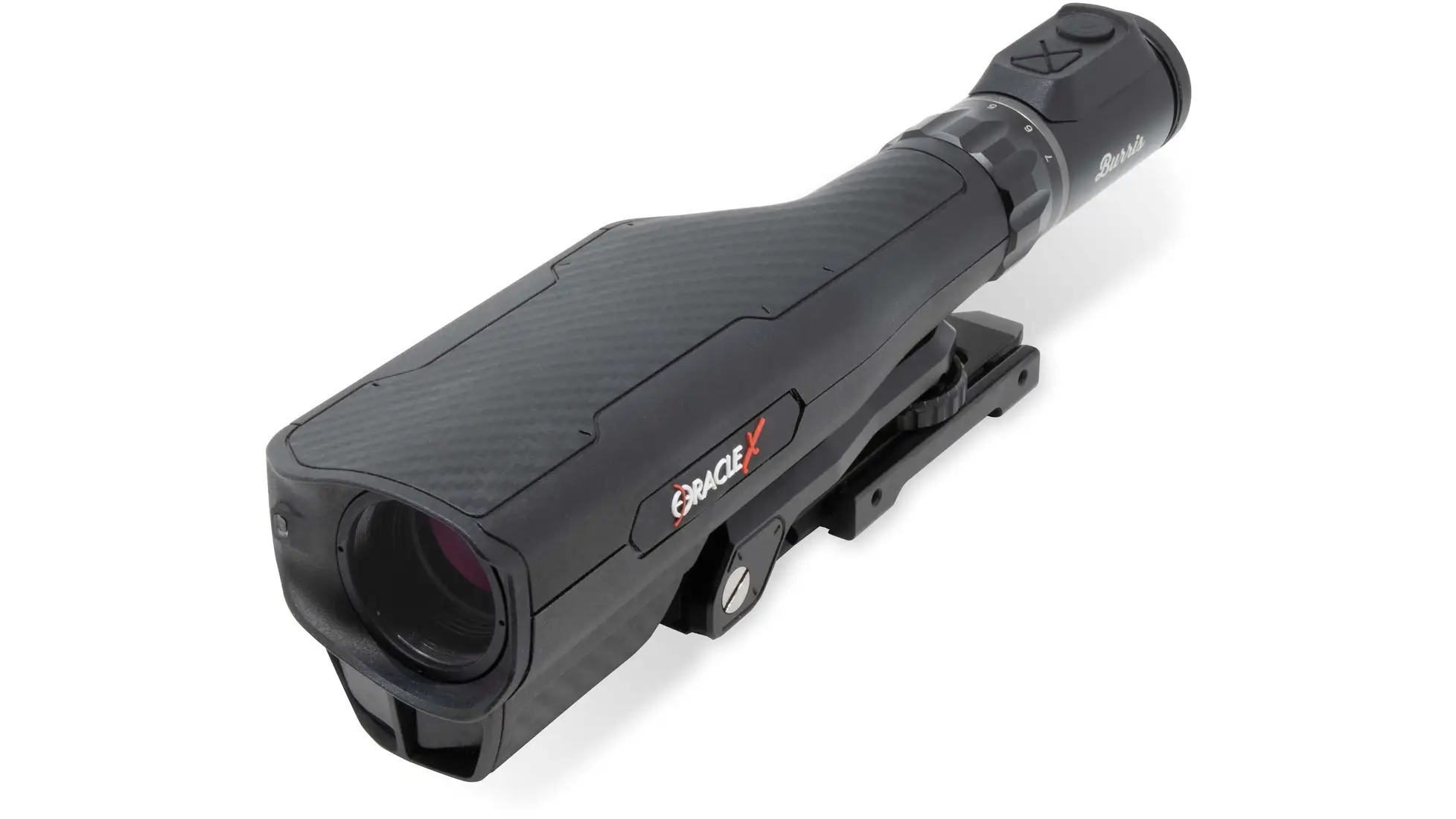 Burris Oracle X rangefinding crossbow scope in matte black with its wireless remote