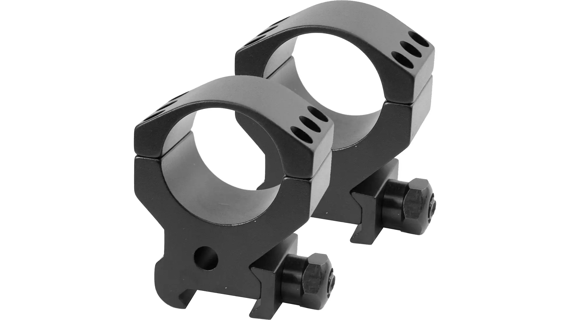 Burris Xtreme Tactical 1 inch scope rings in matte black with six-screw caps (listing image shows the High set)