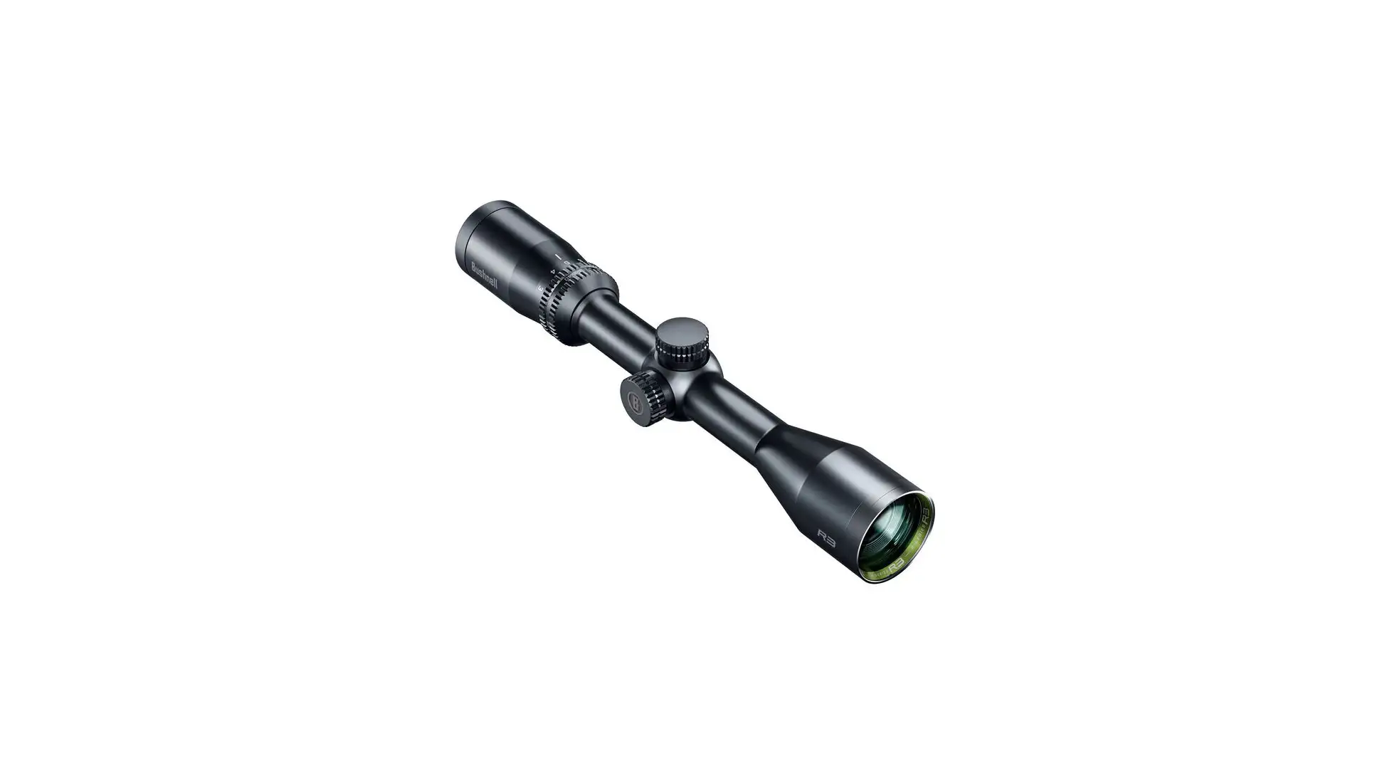 Bushnell R3 3-9x40mm second focal plane rifle scope with capped turrets and one inch tube