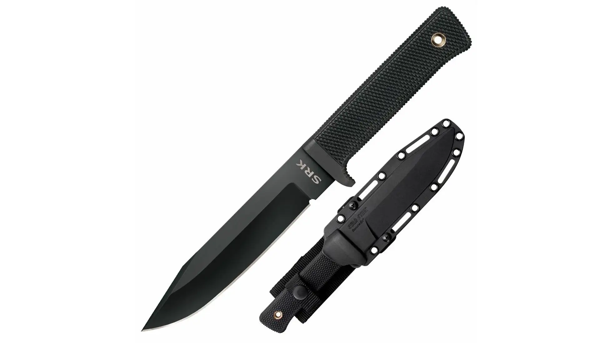 Cold Steel SRK fixed blade knife in black with sheath
