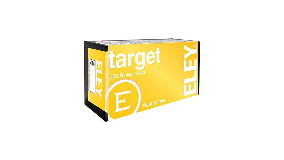 Box of Eley Target .22 Long Rifle 40 grain round nose ammunition, 50 rounds, 03190