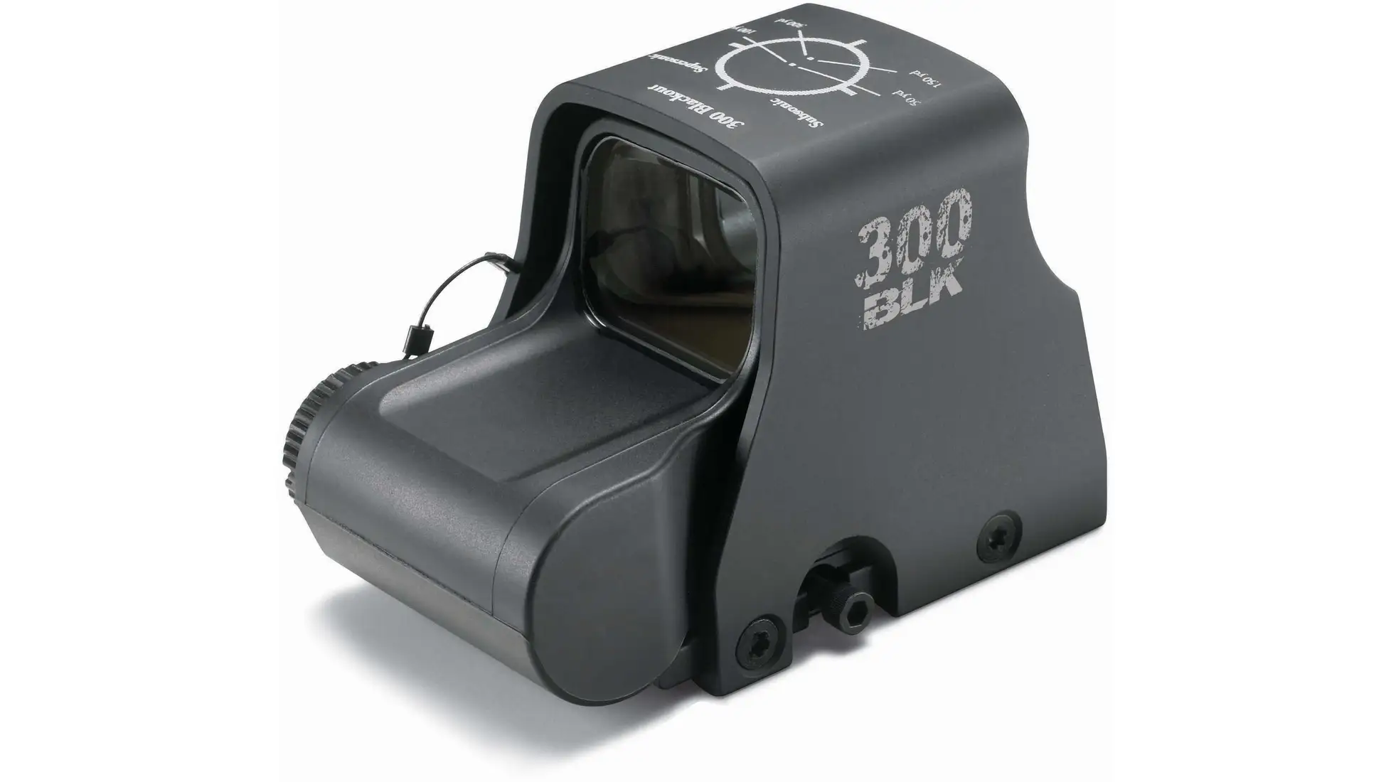 EOTech XPS2-300 holographic weapon sight, black, with the 300 Blackout marking on the hood