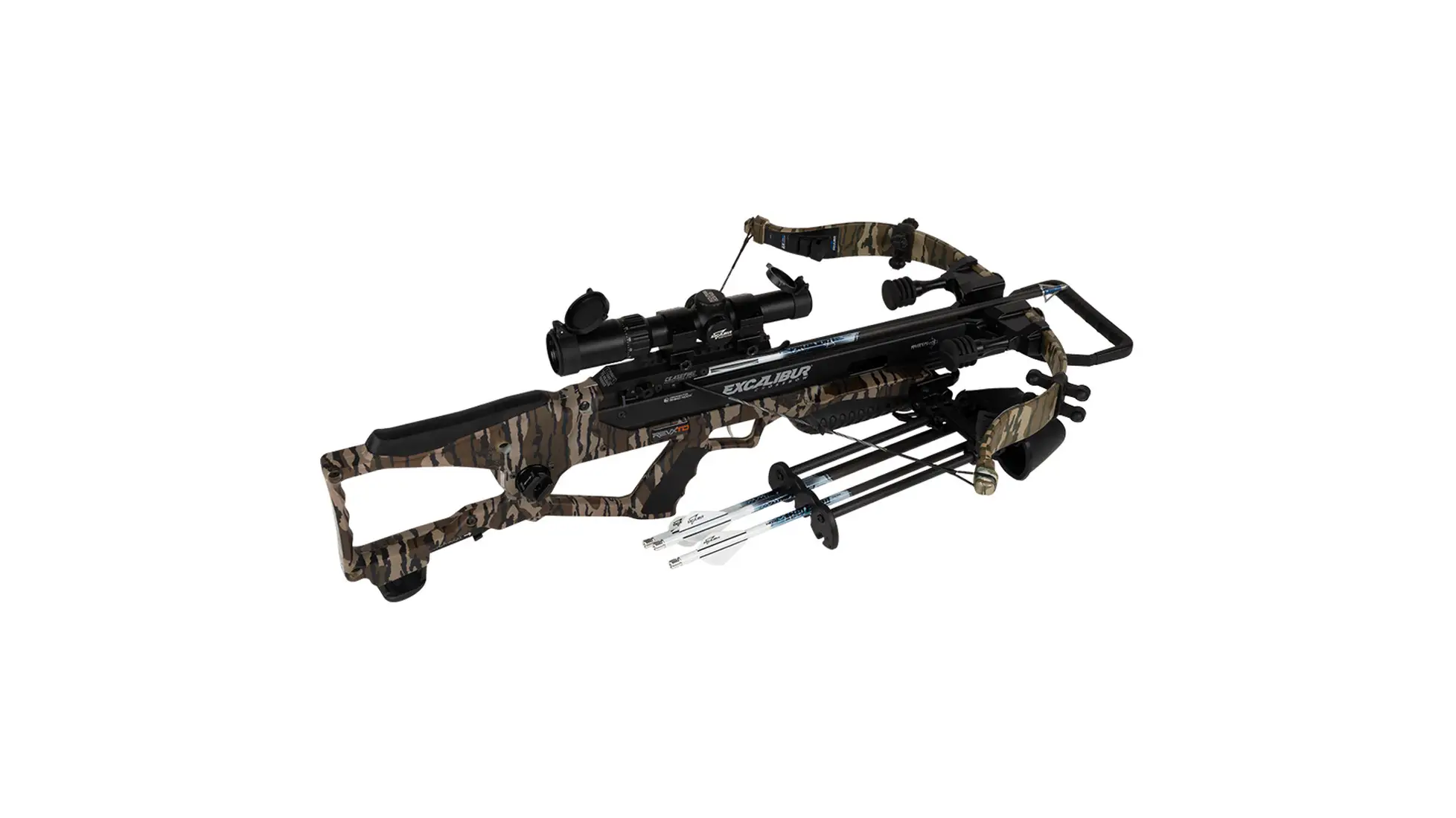 Excalibur Rev-X TD crossbow in Mossy Oak Bottomlands Camo