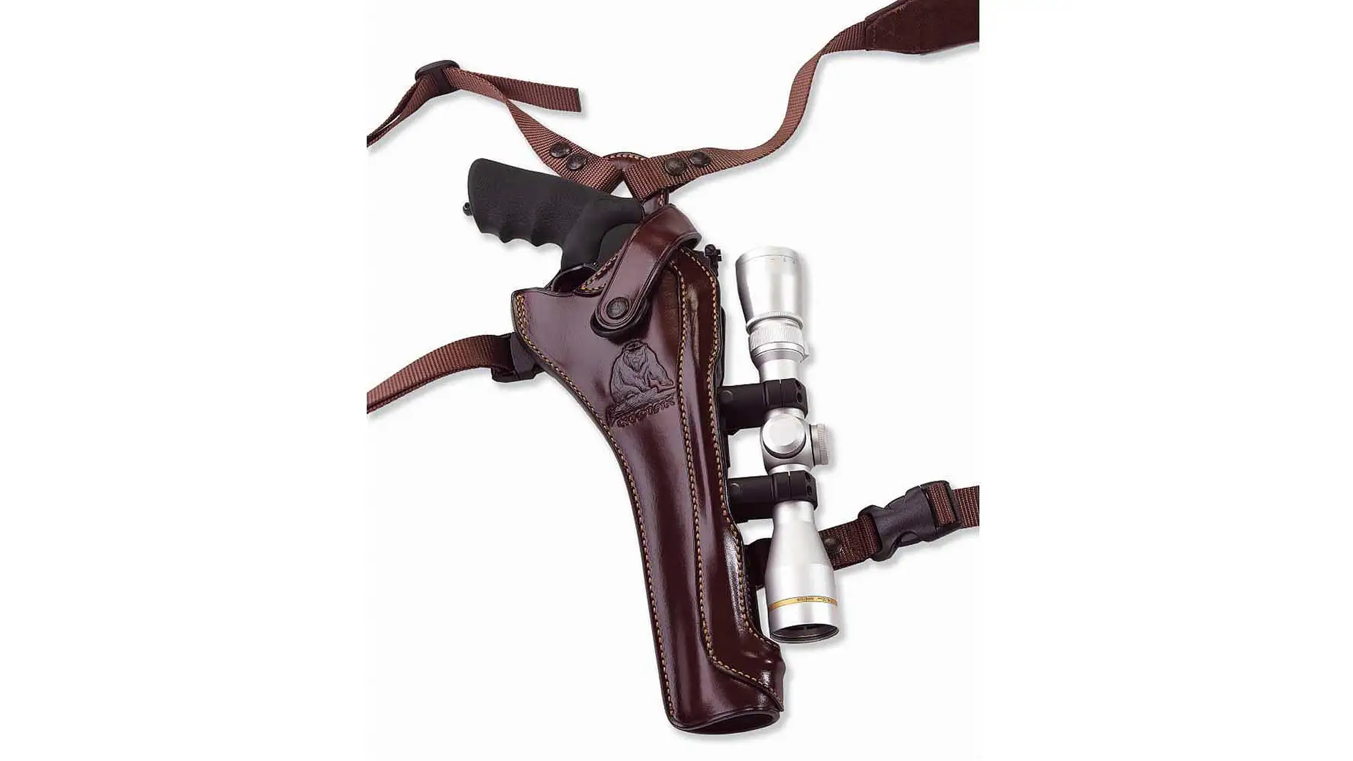 Galco Kodiak Hunter chest-style shoulder holster in Havana (the retailer image is labelled for the S&W N-Frame Model 29 8-3/8 in, the name this listing carries)