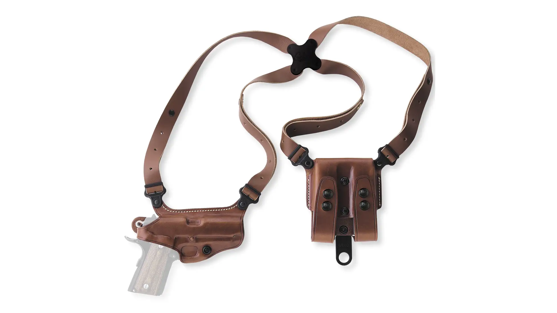 Galco Miami Classic shoulder system (the retailer image is labelled for a left-hand tan version, not the right-hand black row on this card)