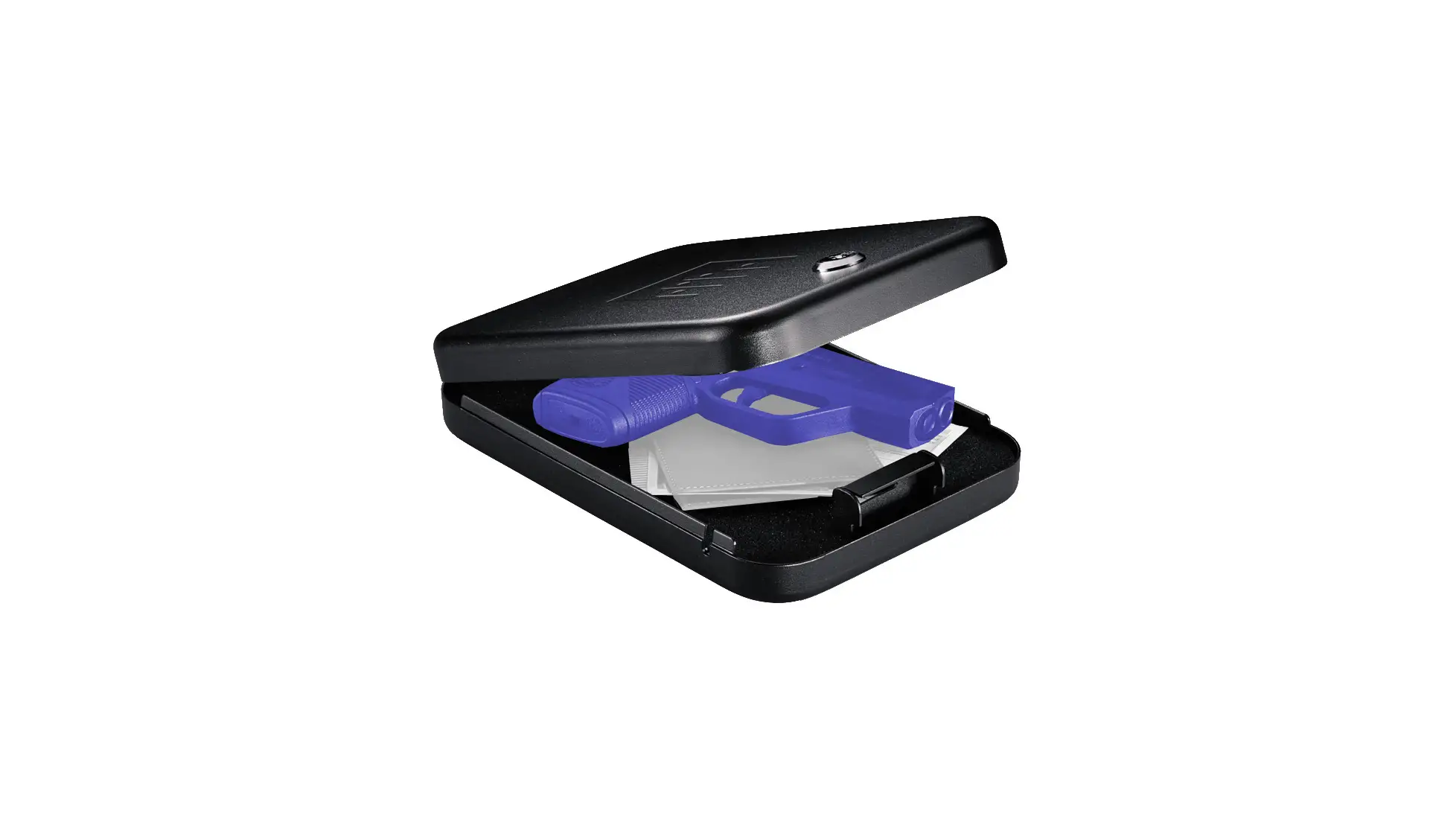 GunVault NanoVault NV200 key-lock handgun case with security cable
