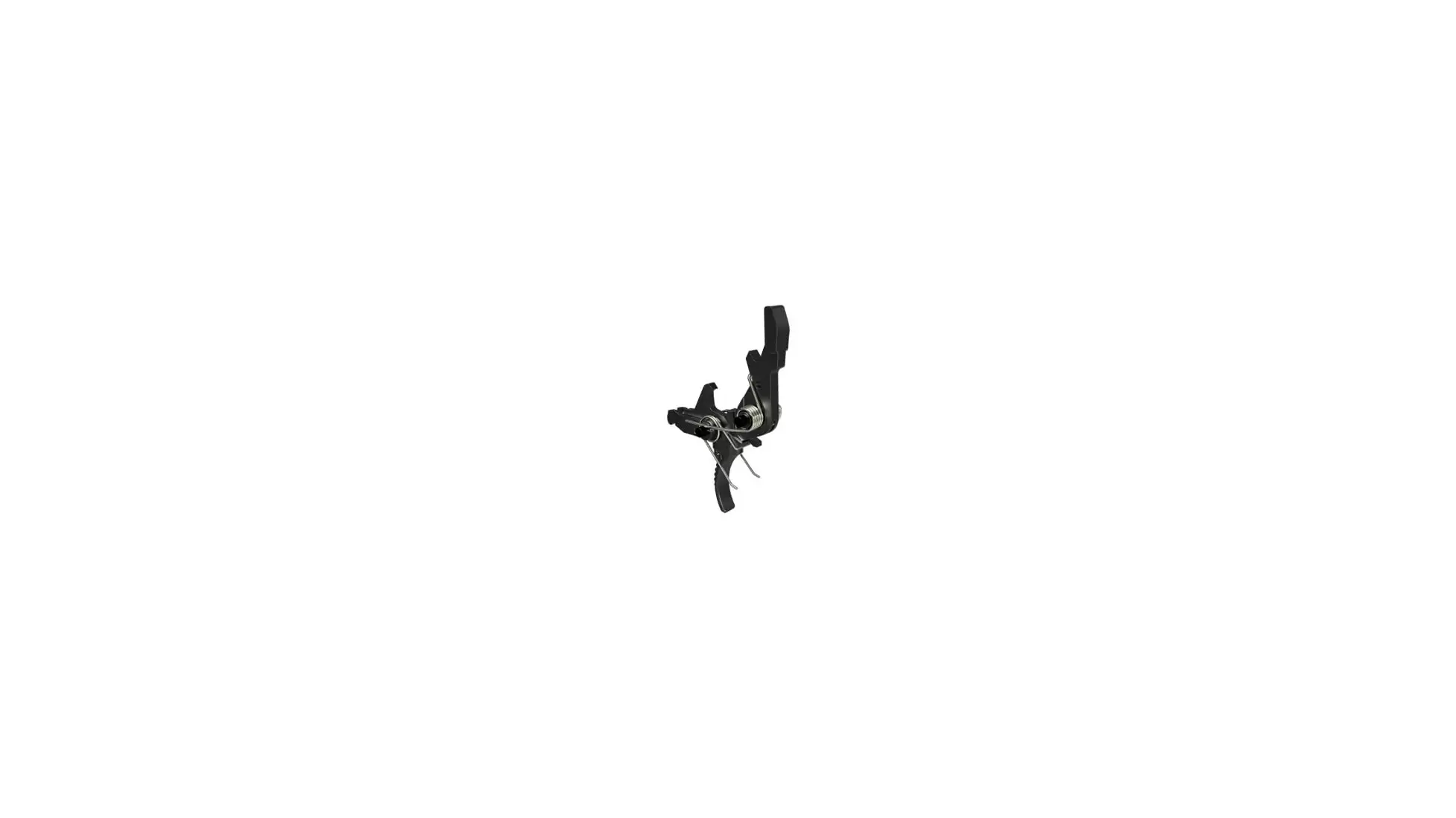 HIPERFIRE EDT Sharp Shooter trigger group in black with a curved blade and visible springs