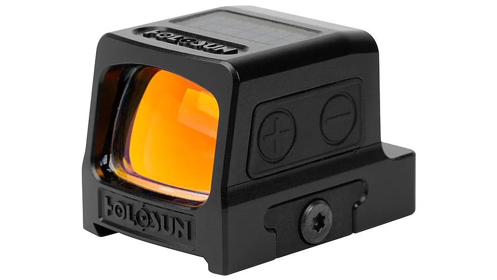 Holosun HE509T X2, a fully enclosed-emitter Grade 5 titanium pistol red dot with a 32 MOA circle and 2 MOA dot reticle, black