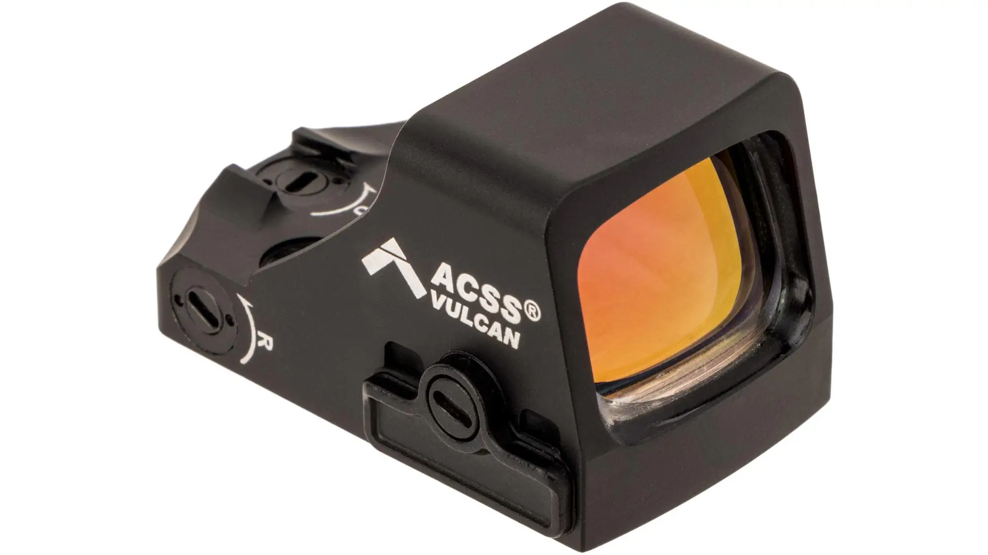 Holosun sub-compact K-body green reflex red dot sight in black on its side-tray housing