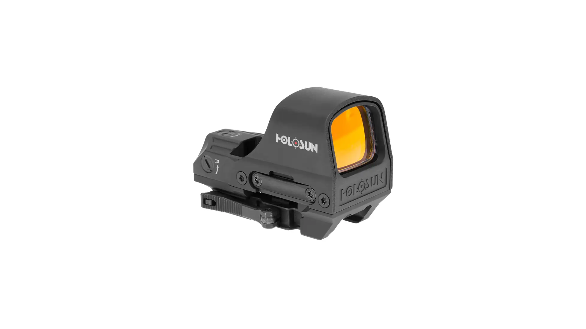 Holosun HS510C open reflex red dot sight with titanium hood and 65 MOA circle reticle, black