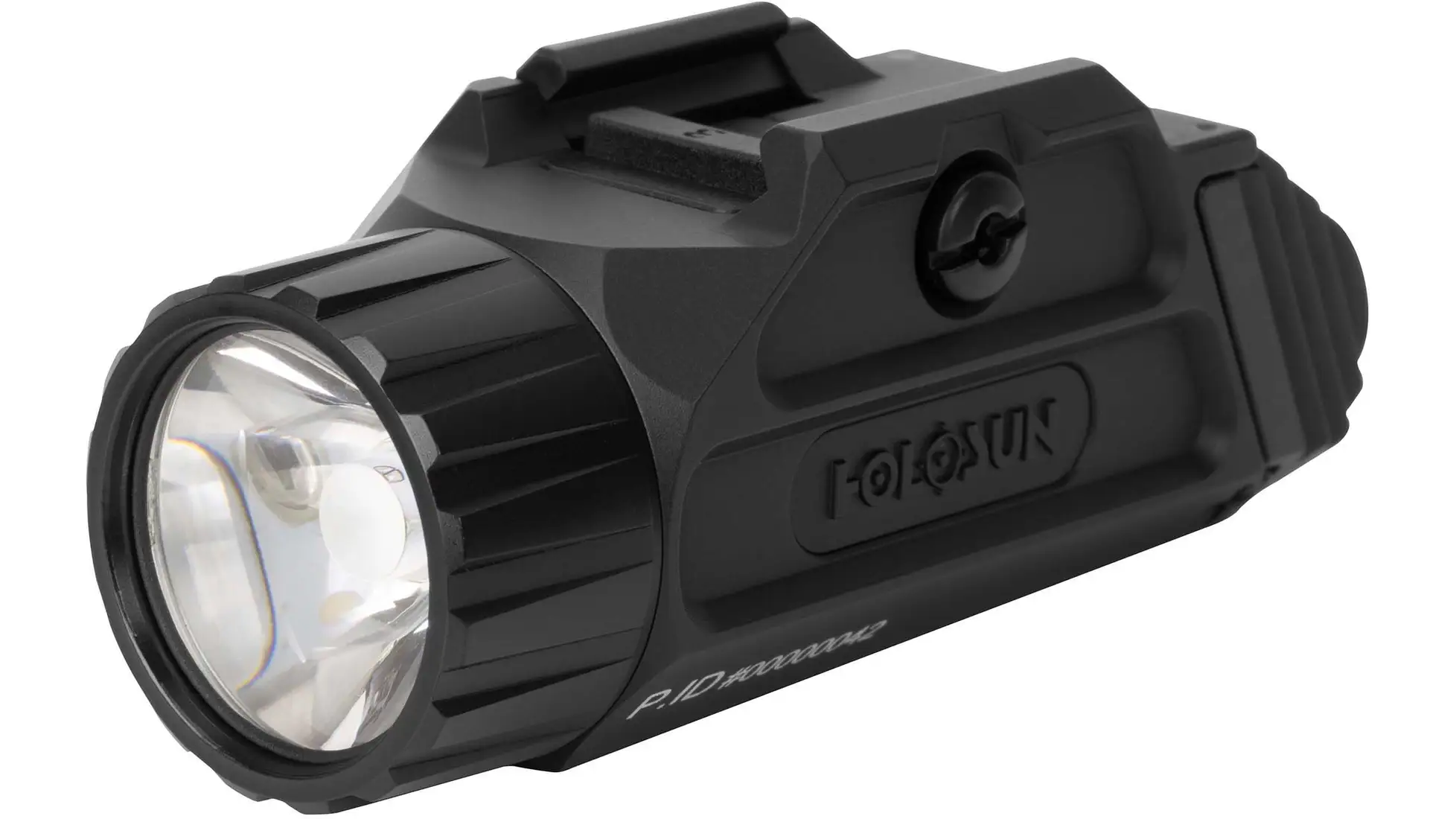 Holosun P.ID budget pistol weapon light, 1,000 lumen rechargeable rail-mounted light, black