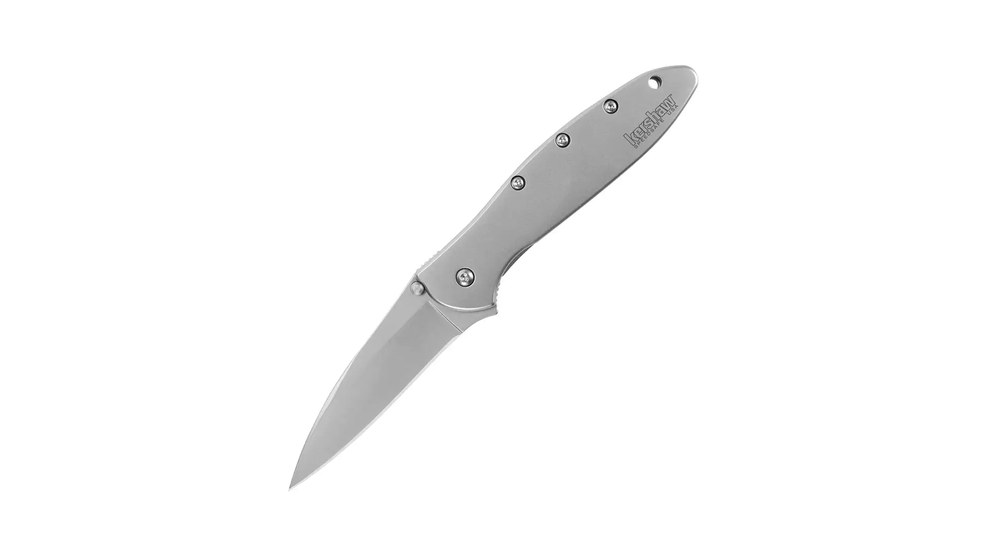 Kershaw Leek assisted opening folding knife (shown: a stainless steel handle version, not the camo model on this card)