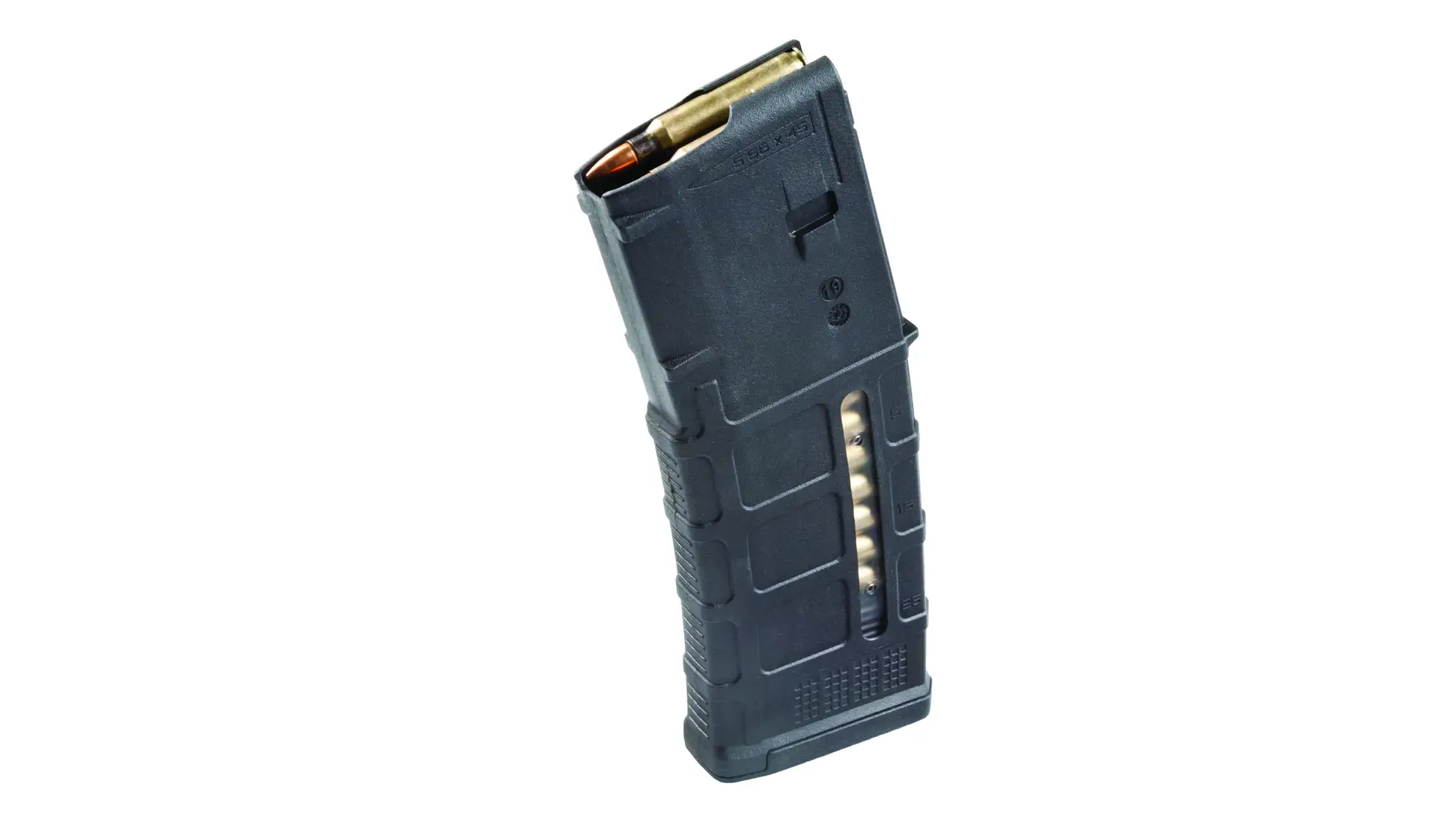 Magpul PMAG 30 AR/M4 GEN M3 Window 30-round AR-15 magazine MAG556 in black with round-count window