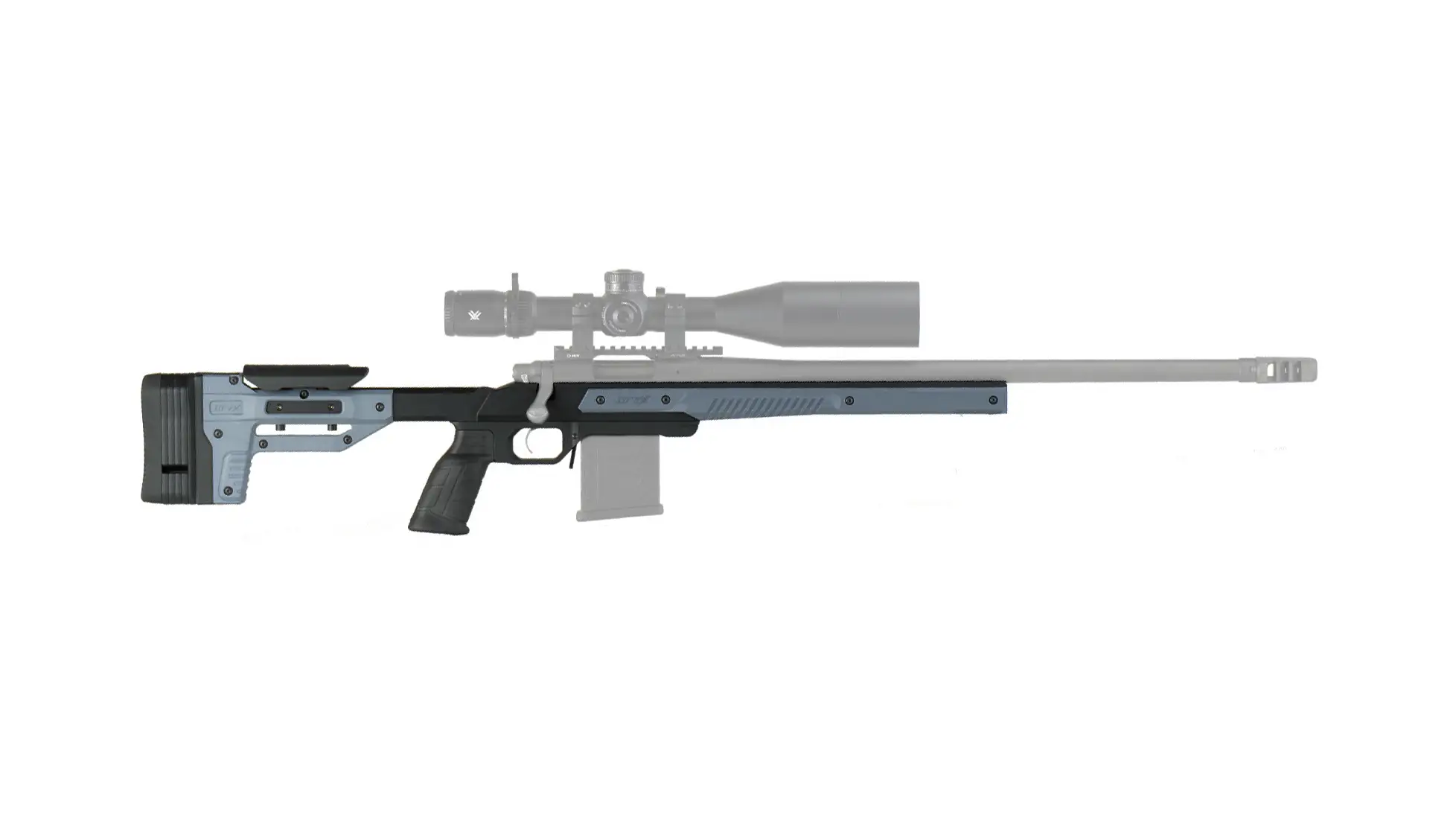 MDT Oryx rifle chassis (the retailer listing image, labelled for the Tikka T3 short action left-hand version)