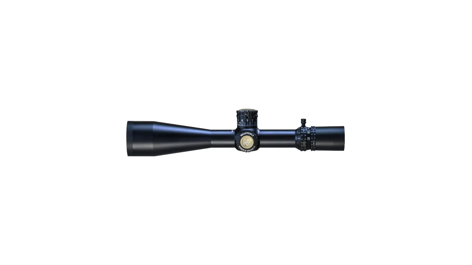 Nightforce ATACR 5-25x56 F1 rifle scope with ZeroStop, 34mm tube, first focal plane, MOA-XT reticle (C648)