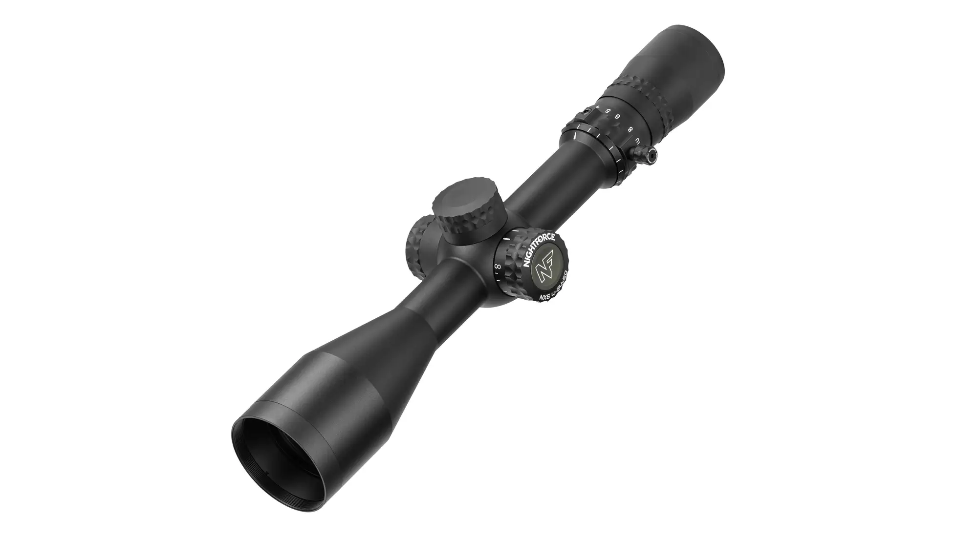 Nightforce NX6 4-24x50 F2 rifle scope, 30mm tube, second focal plane; retailer image, file labelled as the C739 (MOAR) row