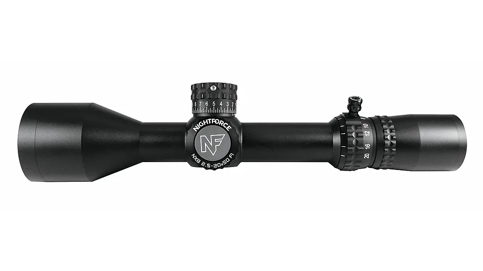 Nightforce NX8 2.5-20x50mm first focal plane rifle scope with 30mm tube in black