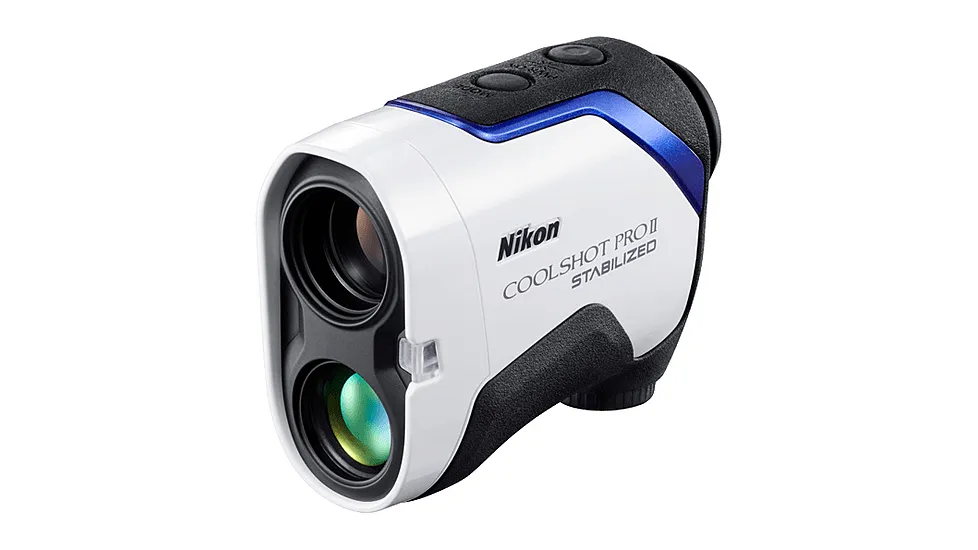 Nikon Coolshot Pro II Stabilized golf laser rangefinder in white