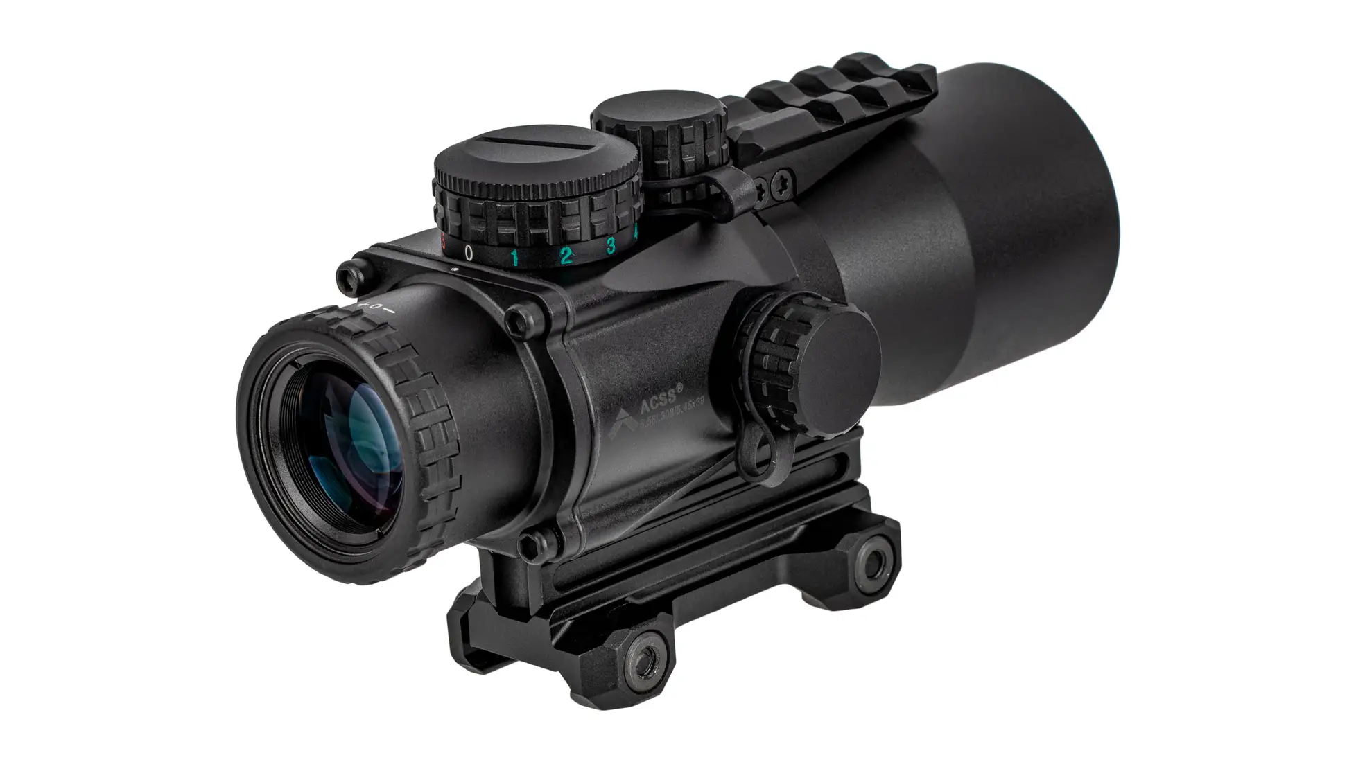 Primary Arms SLx 5x36mm Gen III prism scope in black with the ACSS etched reticle
