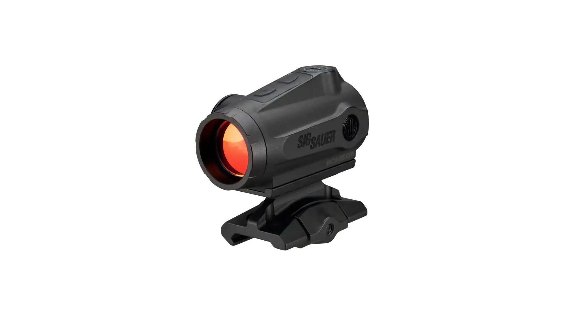 SIG Sauer Romeo5 Gen 2 1x20mm reflex red dot sight with a 2 MOA dot, black, on its I-BEAM riser mount