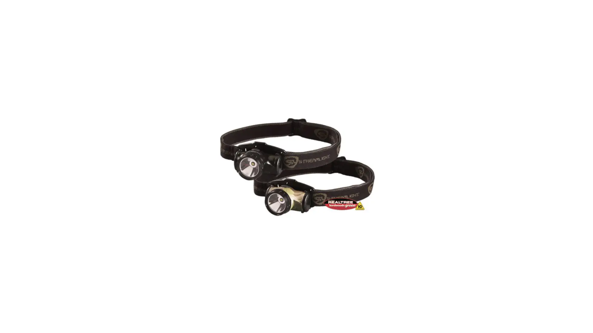 Two Streamlight Enduro-style headlamps, one black and one camo with a Realtree badge; the black one is the priced 61400