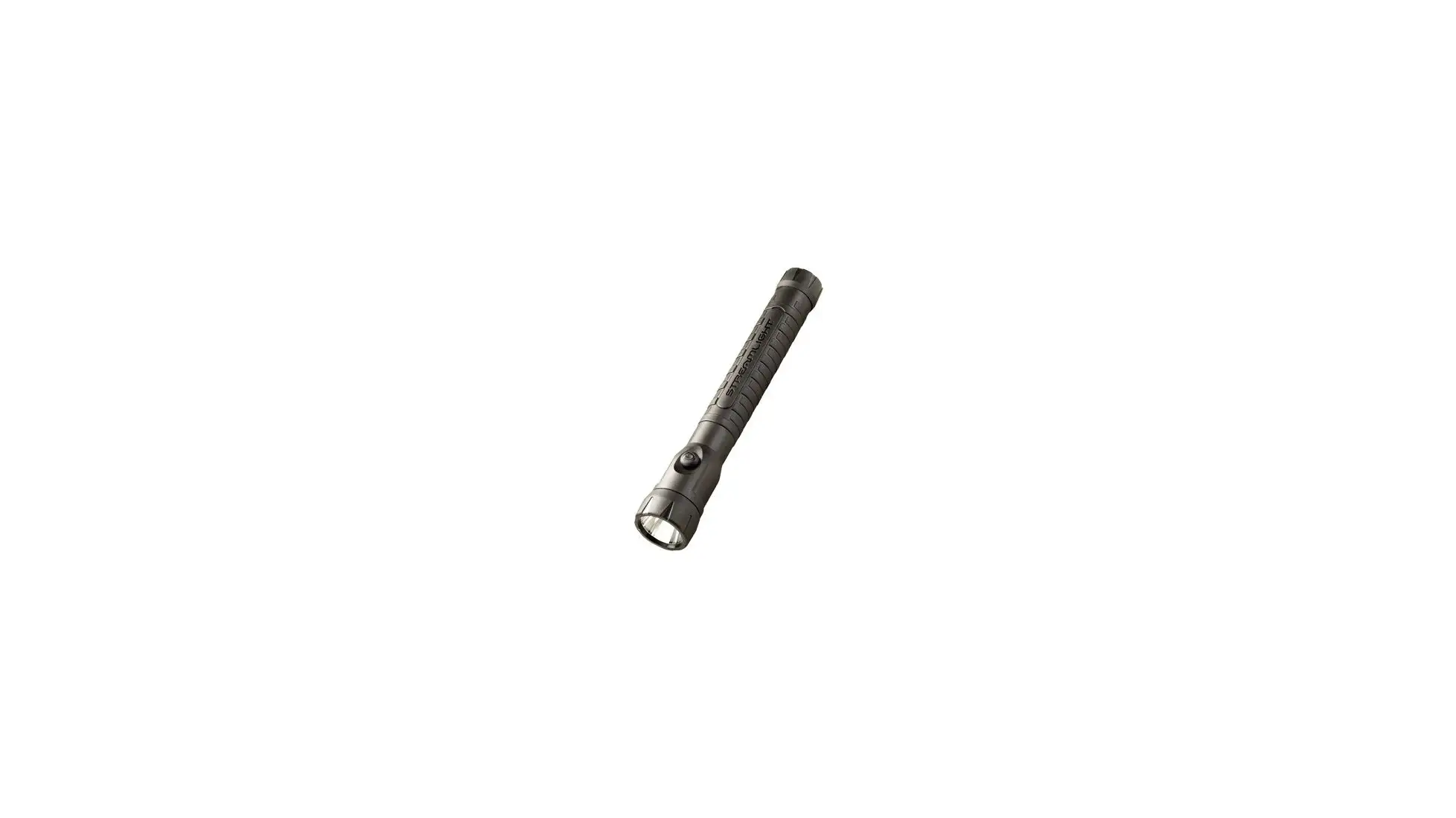 Black Streamlight rechargeable flashlight with STREAMLIGHT printed on the body and a side button near the head