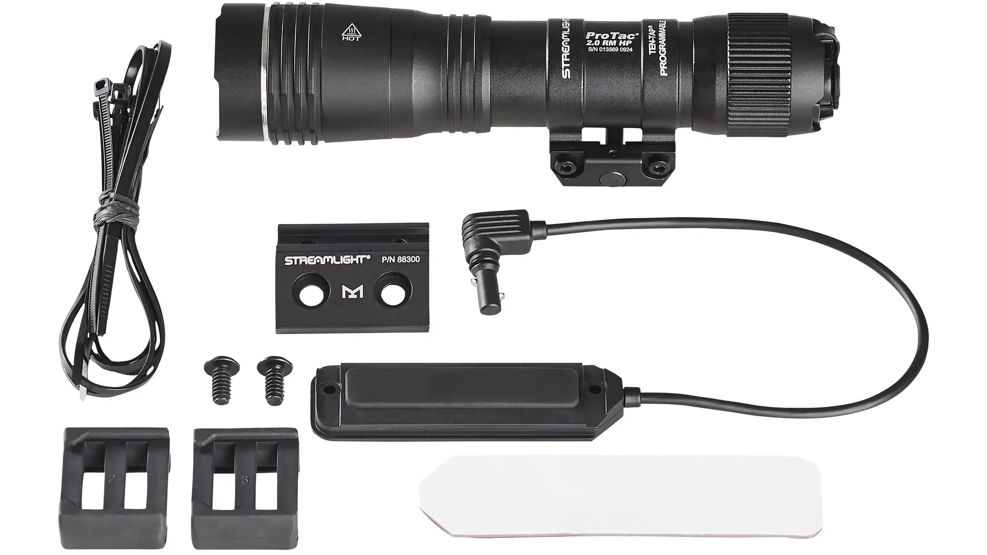 Streamlight ProTac 2.0 Rail Mount HP 2,000 lumen rechargeable rifle weapon light with pressure switch, black
