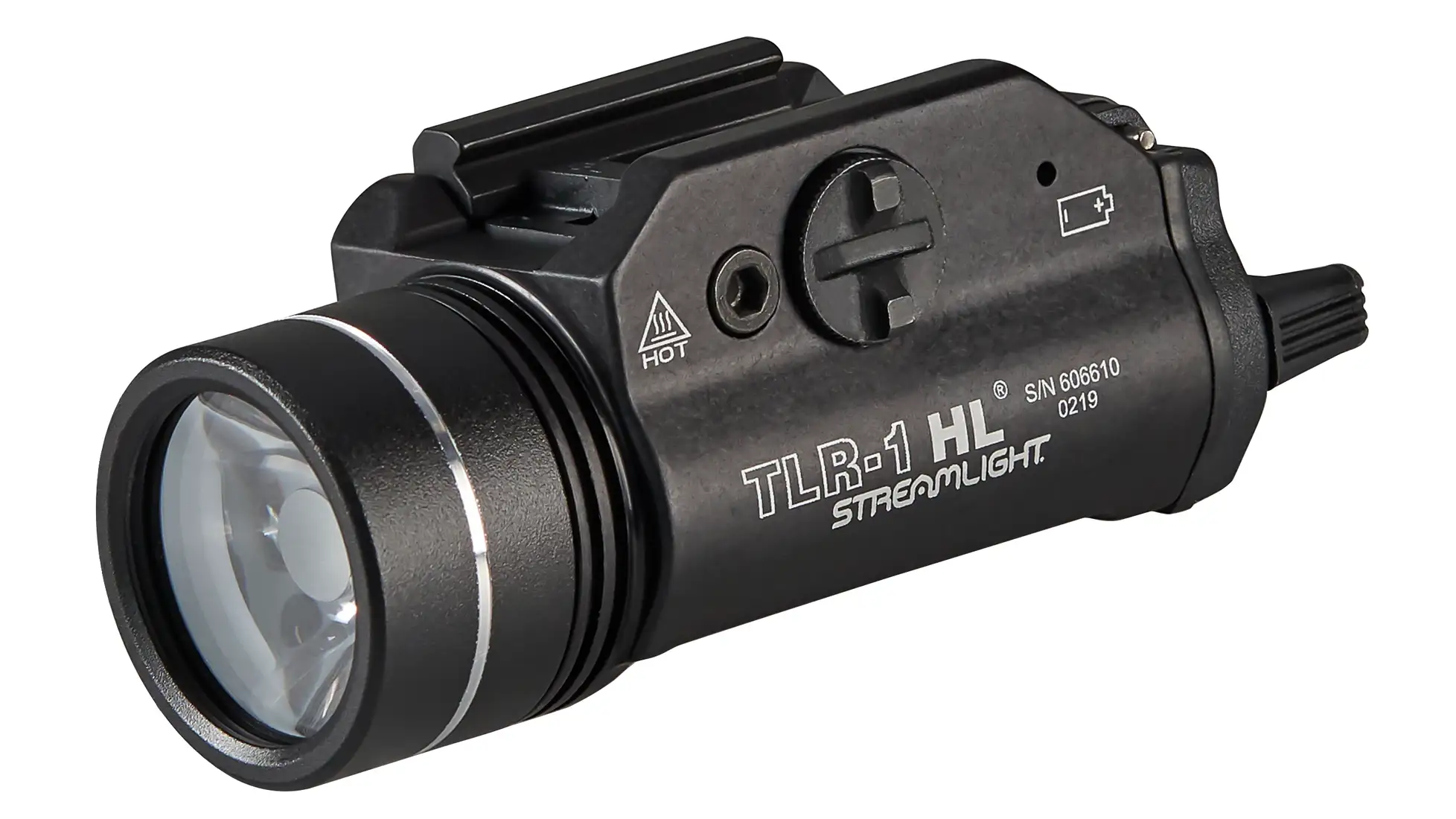 Streamlight TLR-1 HL full-size pistol weapon light, 1,000 lumens, black