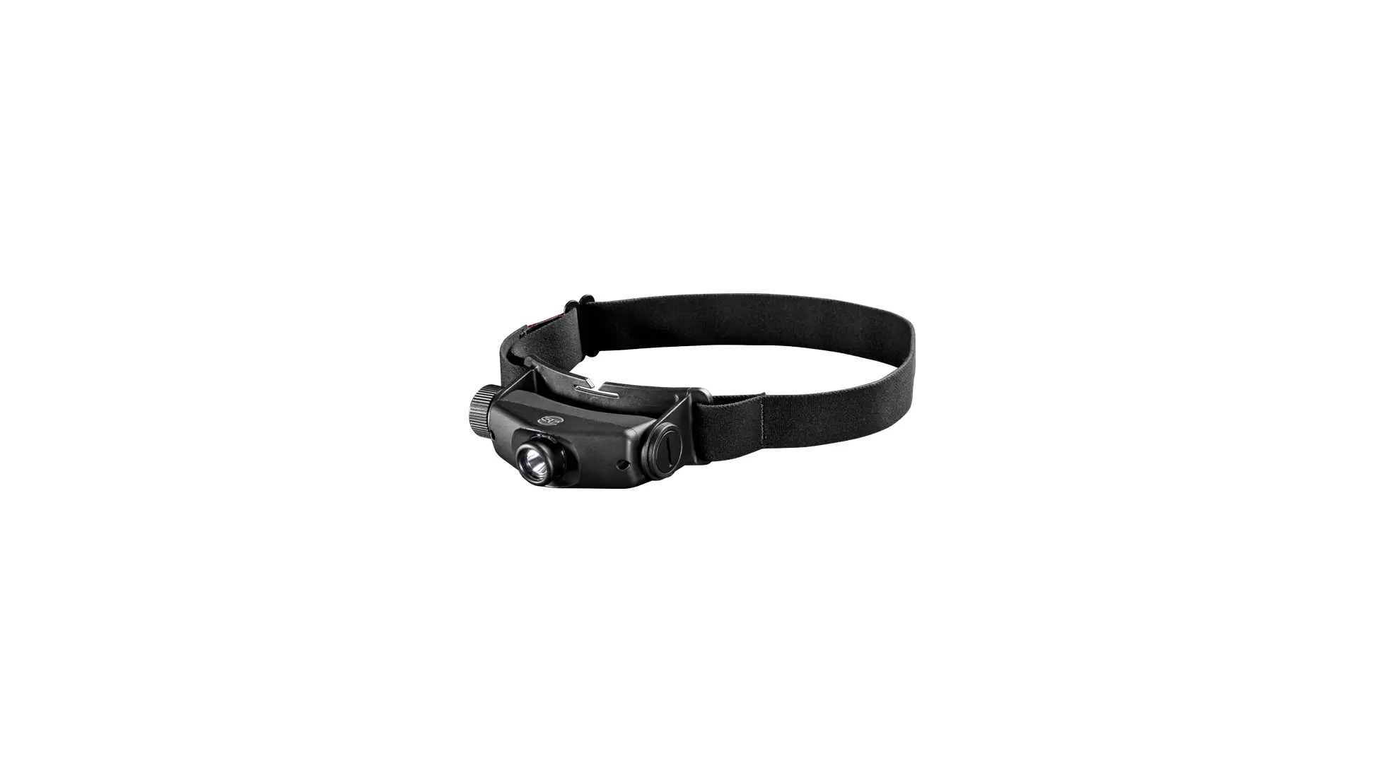 SureFire Maximus headlamp in black on a wide black strap, with a side dial