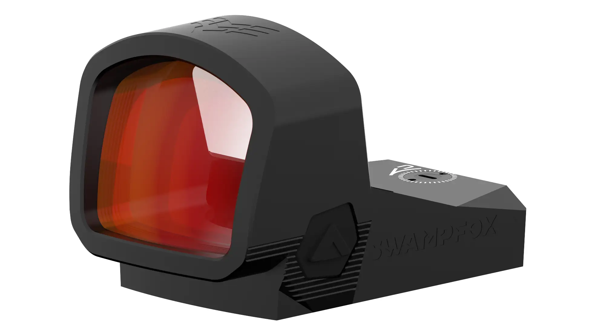 Swampfox Justice II budget competition pistol red dot with a large 30mm window and a 6 MOA red dot, black