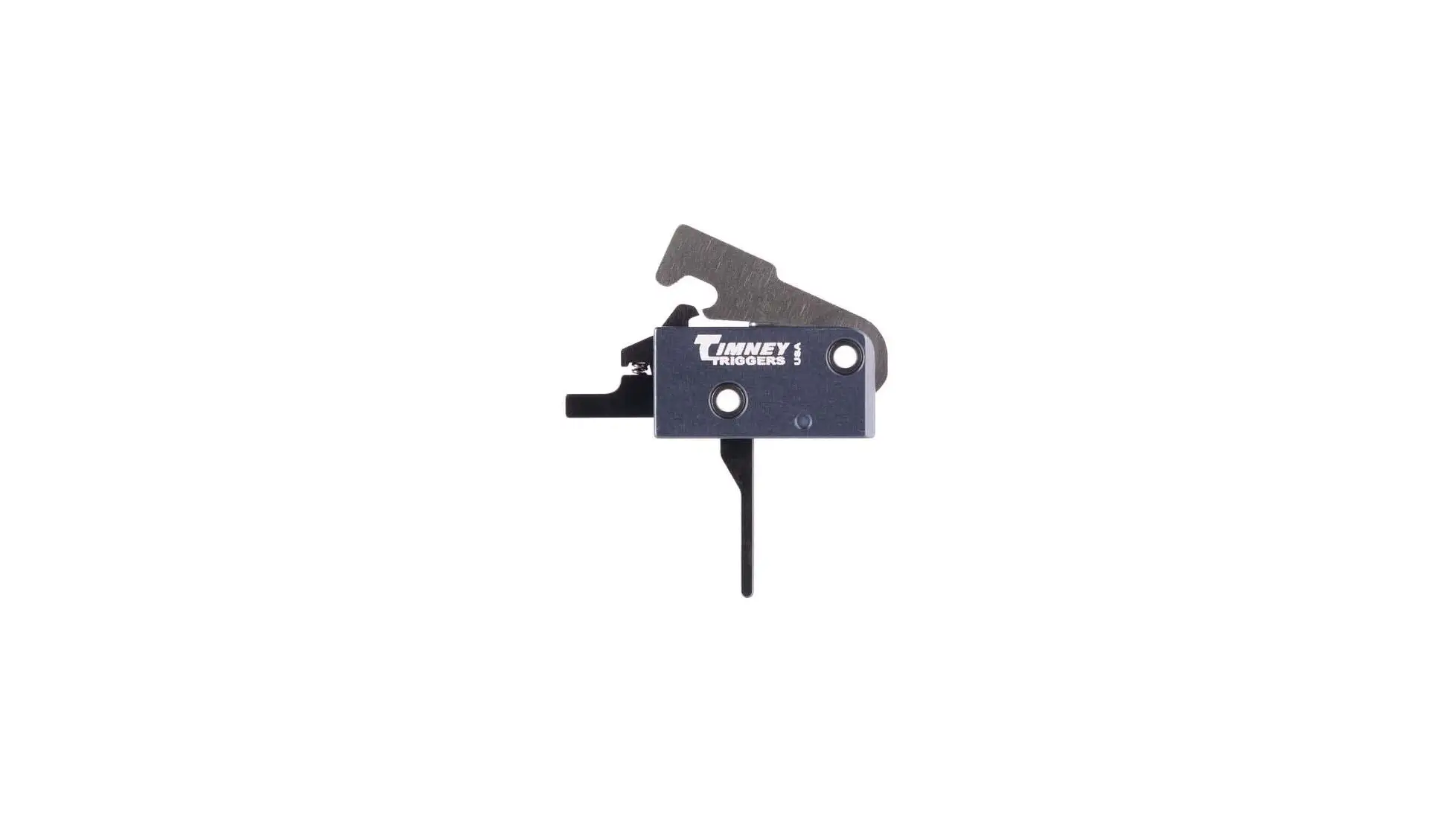 Timney Impact AR drop-in trigger with a straight blade, marked Timney Triggers USA