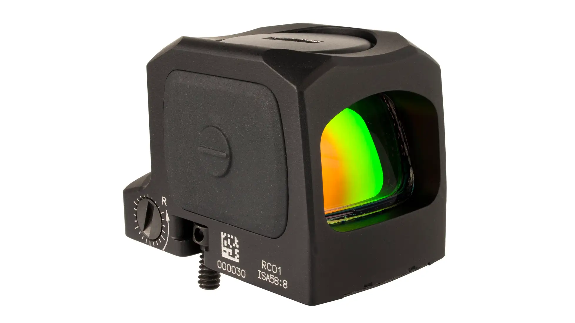Trijicon RCR 1x reflex red dot sight with a 3.25 MOA red dot, black, model 3300001