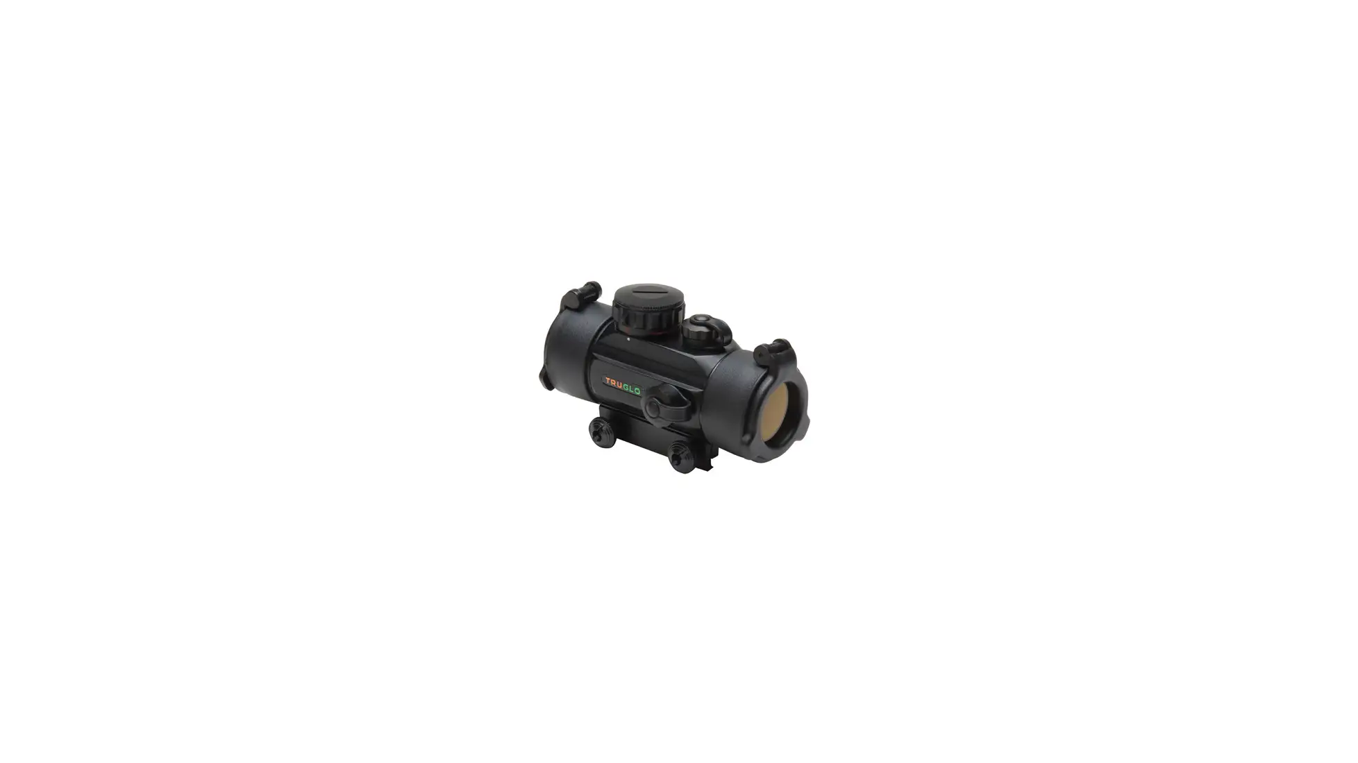 TruGlo 30mm three-dot crossbow red dot sight with an enclosed emitter and integrated Weaver mount