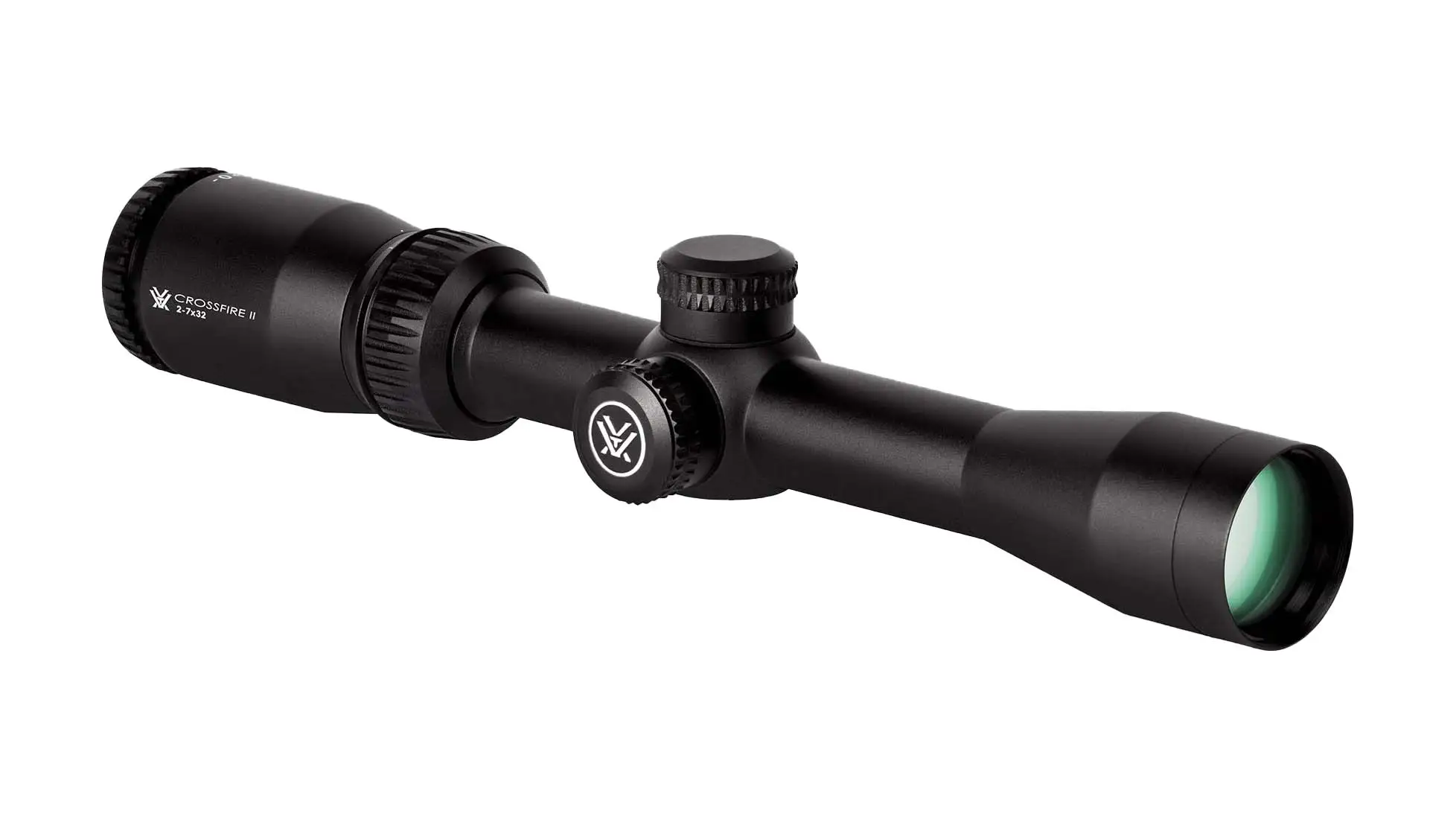 Vortex Crossfire II 2-7x32 Rimfire riflescope in black with capped turrets