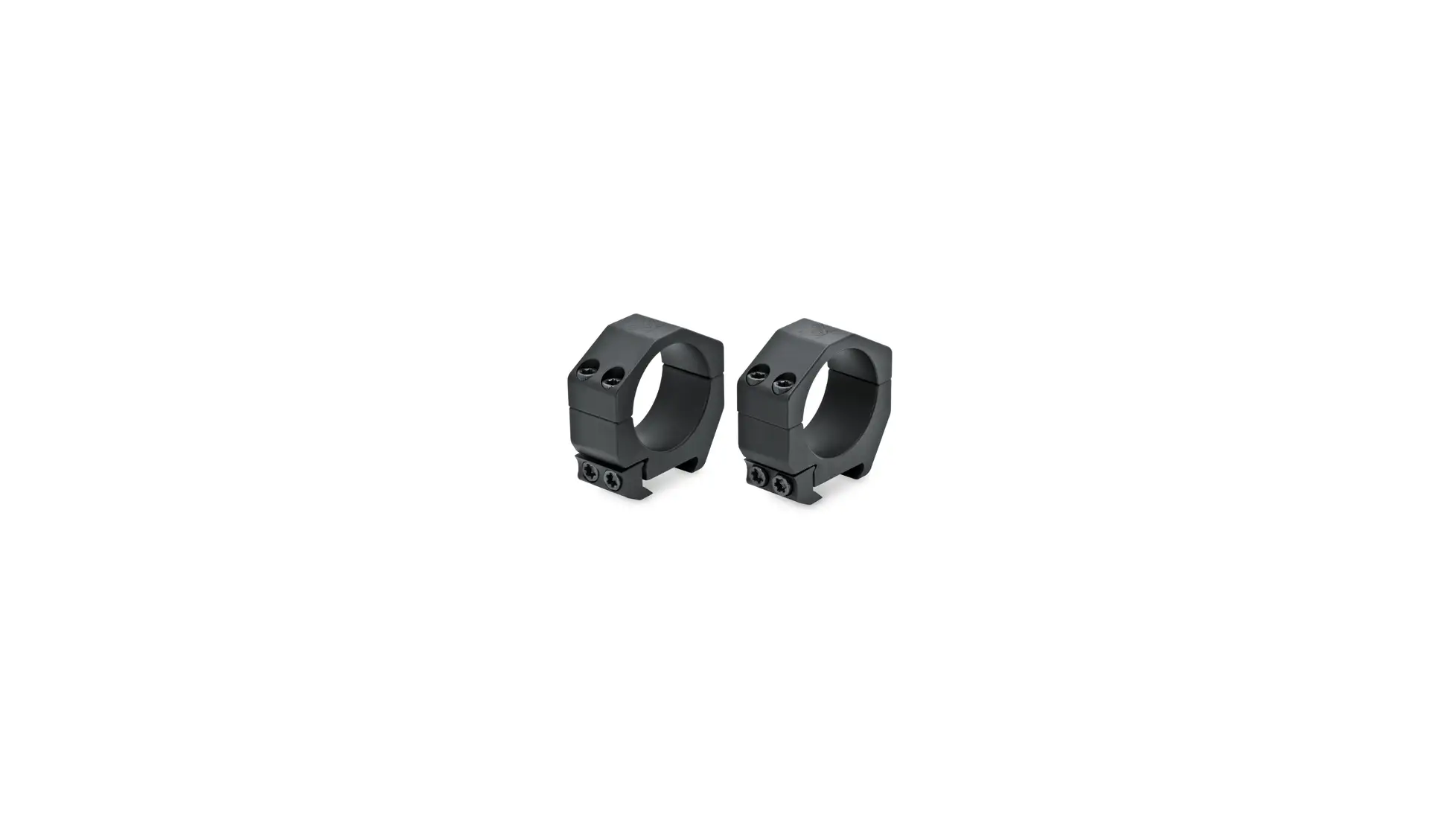 Vortex Precision Matched scope rings in black, a matched Picatinny ring pair (listing image shows the 35mm Low set)