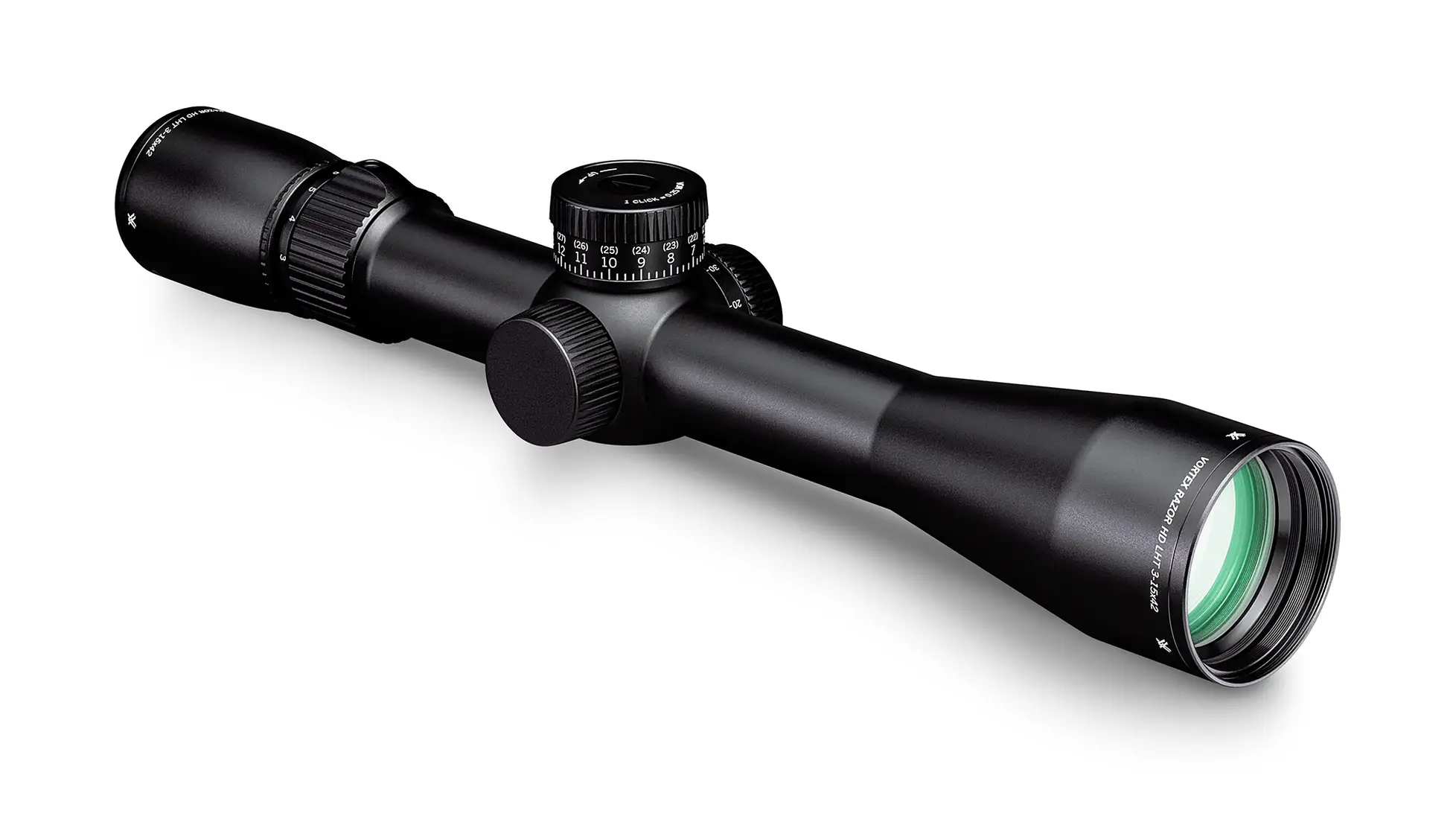 Vortex Razor HD LHT 3-15x42 second focal plane rifle scope, 30mm tube, illuminated HSR-5i MOA reticle (RZR-31501)