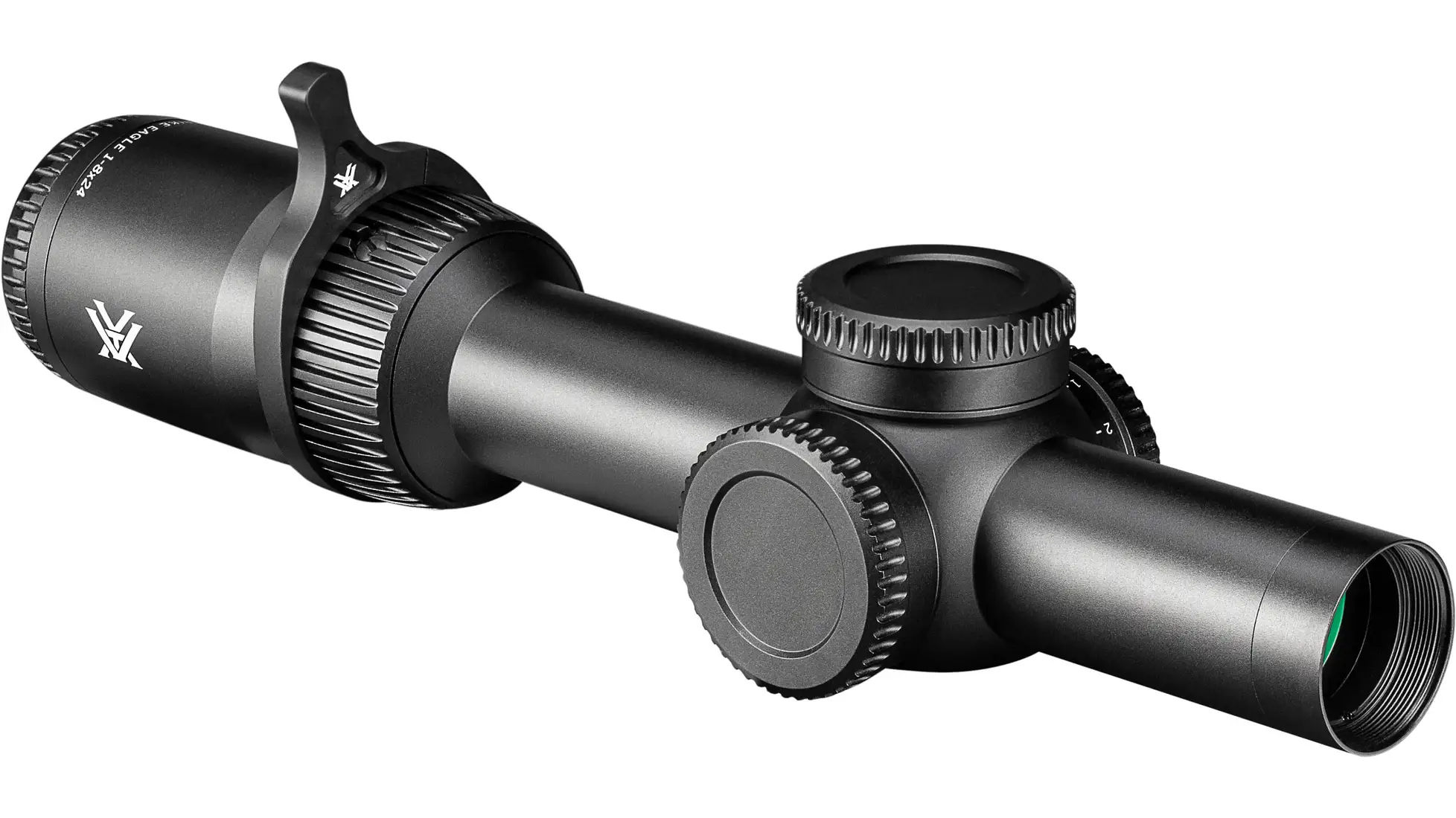 Vortex Strike Eagle 1-8x24 FFP LPVO rifle scope with throw lever, black