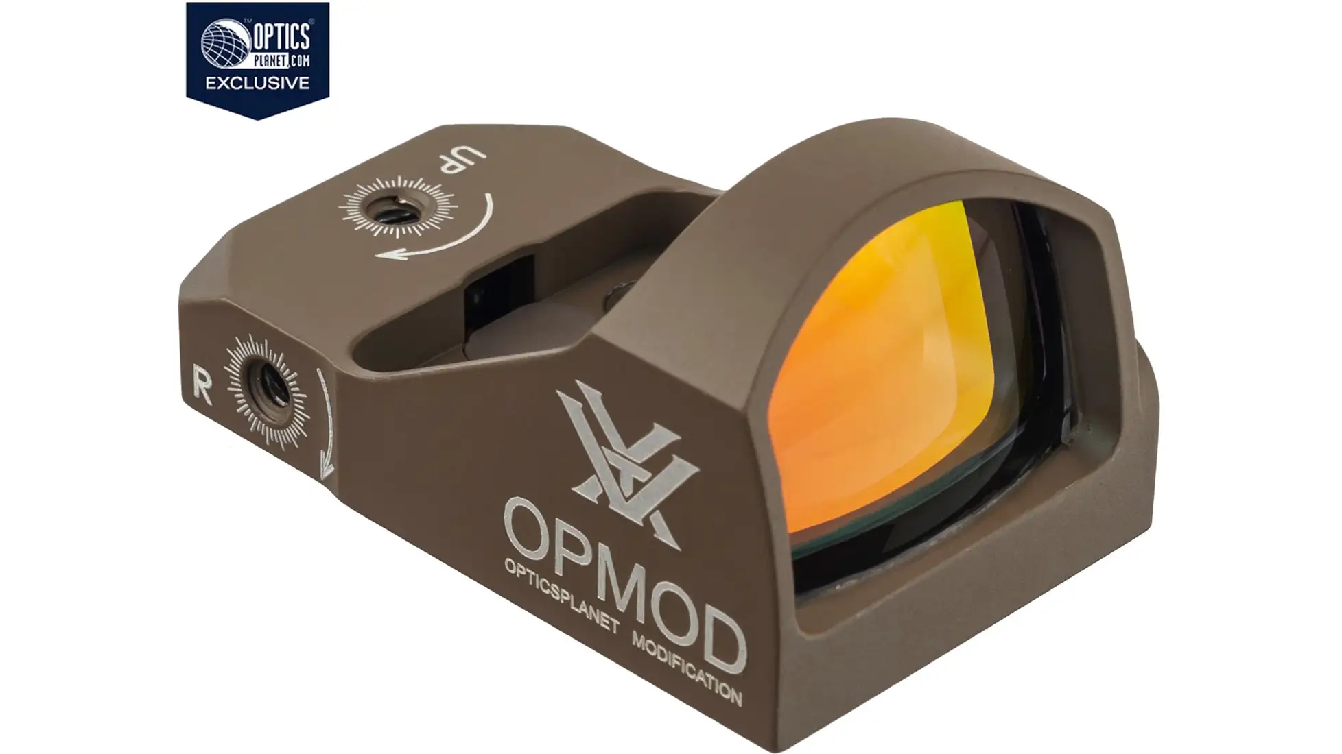 Vortex Viper 1x24mm, a budget open-emitter reflex red dot with a 6 MOA red dot, FDE finish