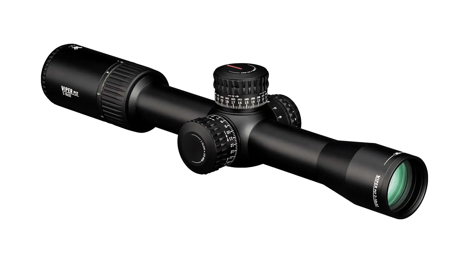 Vortex Viper PST Gen II 2-10x32 first focal plane riflescope with the EBR-4 MOA reticle, model PST-2101, black